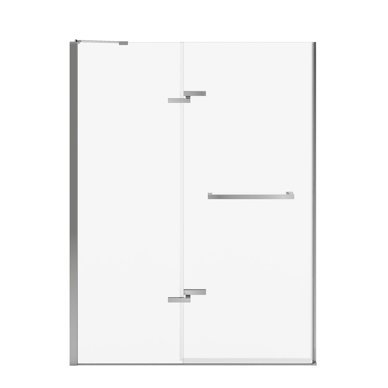Maax Reveal Sleek 71 51 1/2-54 1/2 x 71 1/2 in. 8 mm Pivot Shower Door for Alcove Installation with Clear glass