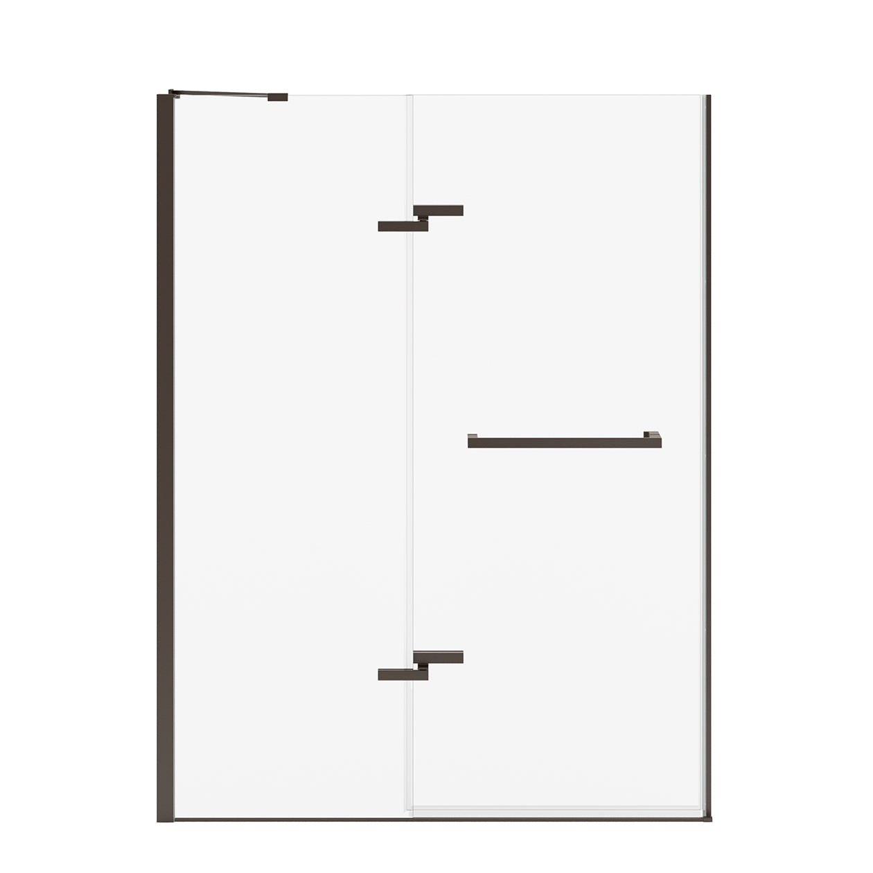 Maax Reveal Sleek 71 51 1/2-54 1/2 x 71 1/2 in. 8 mm Pivot Shower Door for Alcove Installation with Clear glass