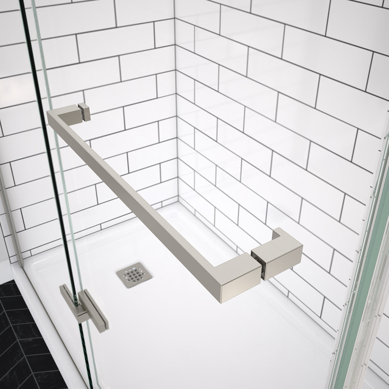 Maax Reveal Sleek 71 56-59 x 71 1/2 in. 8mm Pivot Shower Door for Alcove Installation with Clear glass