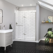 Maax Reveal Sleek 71 56-59 x 71 1/2 in. 8mm Pivot Shower Door for Alcove Installation with Clear glass
