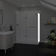 Maax Reveal Sleek 71 Return Panel for 32 in. Base with Clear glass