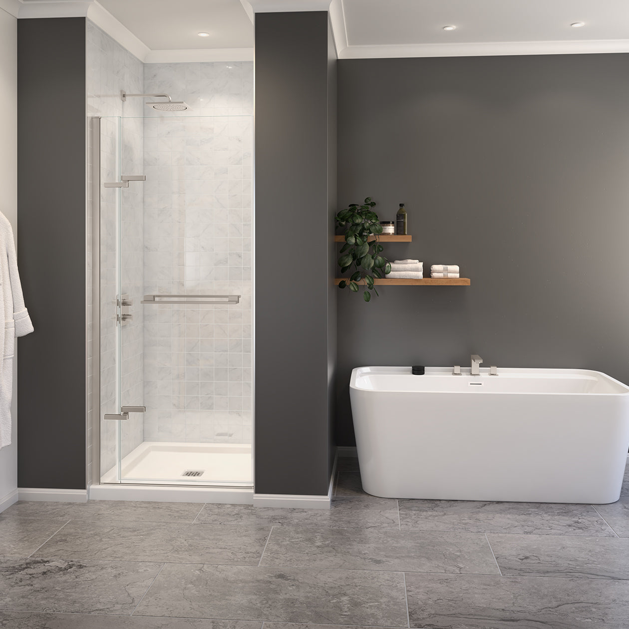Maax Capella 78 32 ½-35 ½ x 78 in. 8 mm Pivot Shower Door