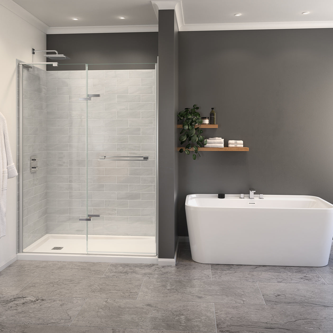 Maax Capella 78 56-59 x 78 in. 8 mm Pivot Shower Door for Alcove Installation with GlassShield® glass