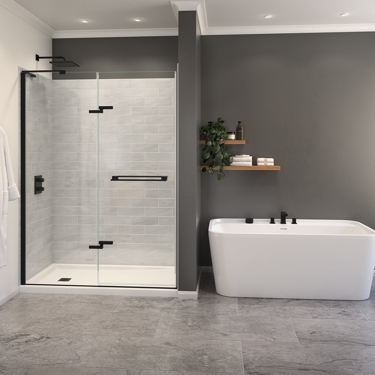 Maax Capella 78 56-59 x 78 in. 8 mm Pivot Shower Door for Alcove Installation with GlassShield® glass
