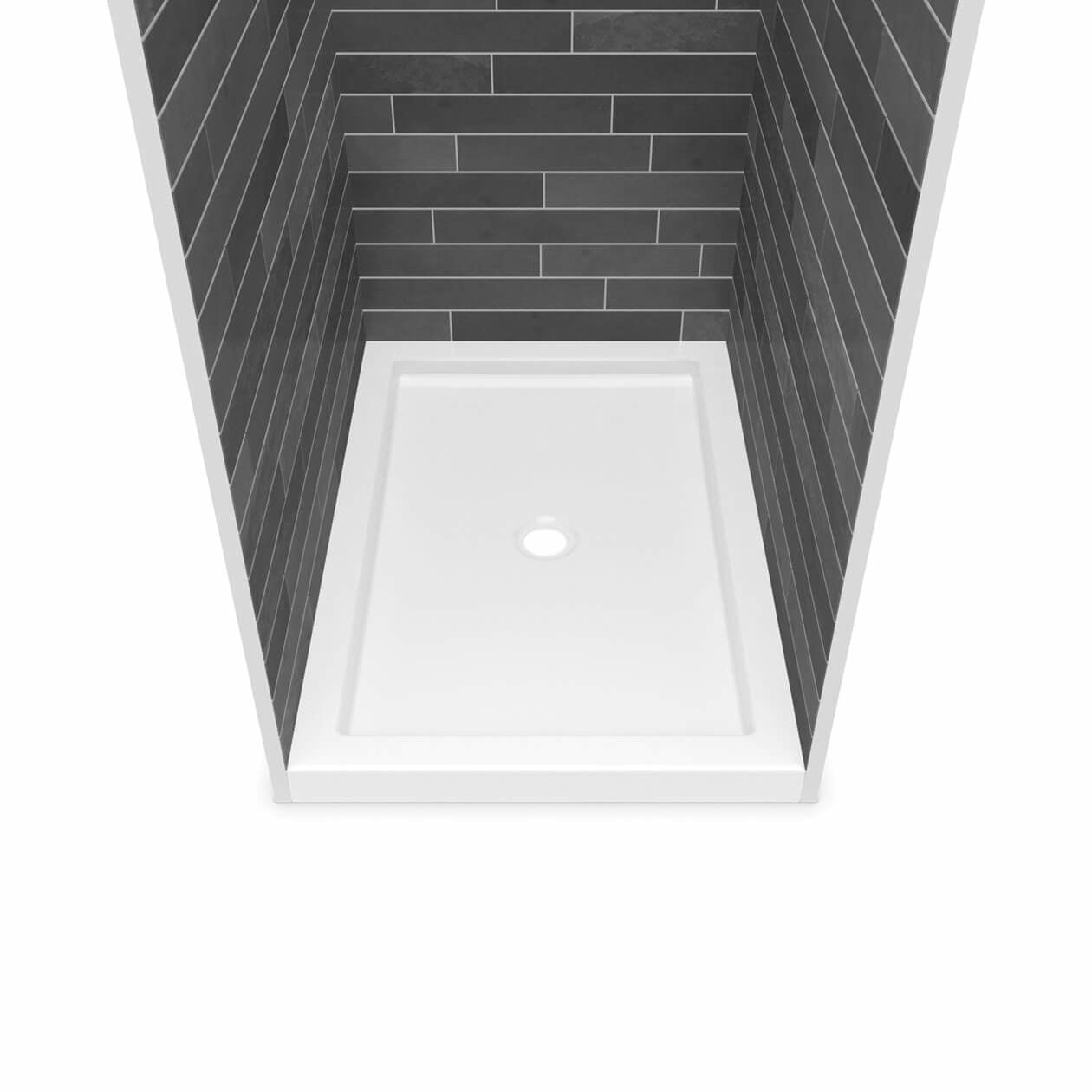 Maax B3Round 4832 Acrylic Shower Base with Center Drain