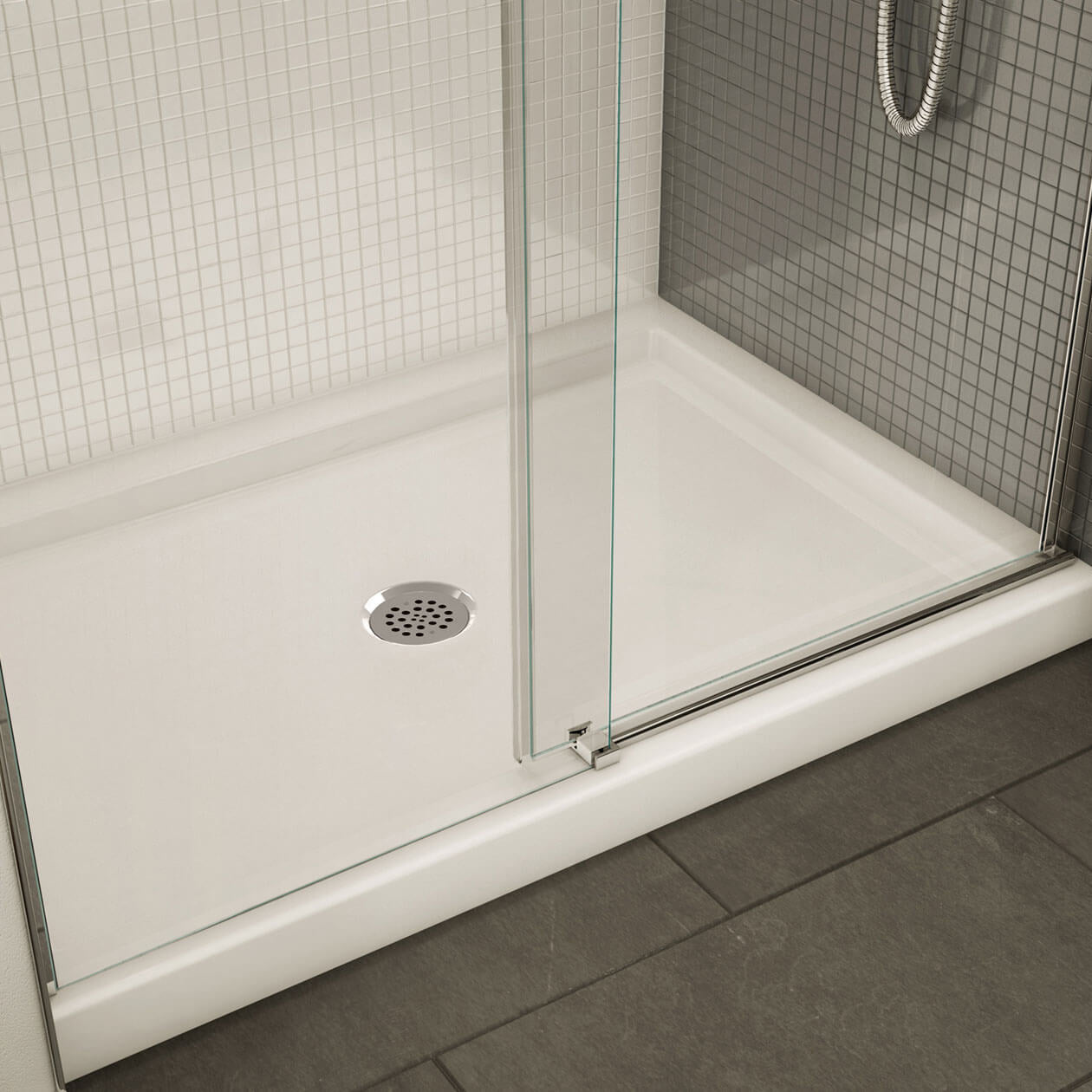 Maax B3Round 4834 Acrylic Shower Base with Center Drain