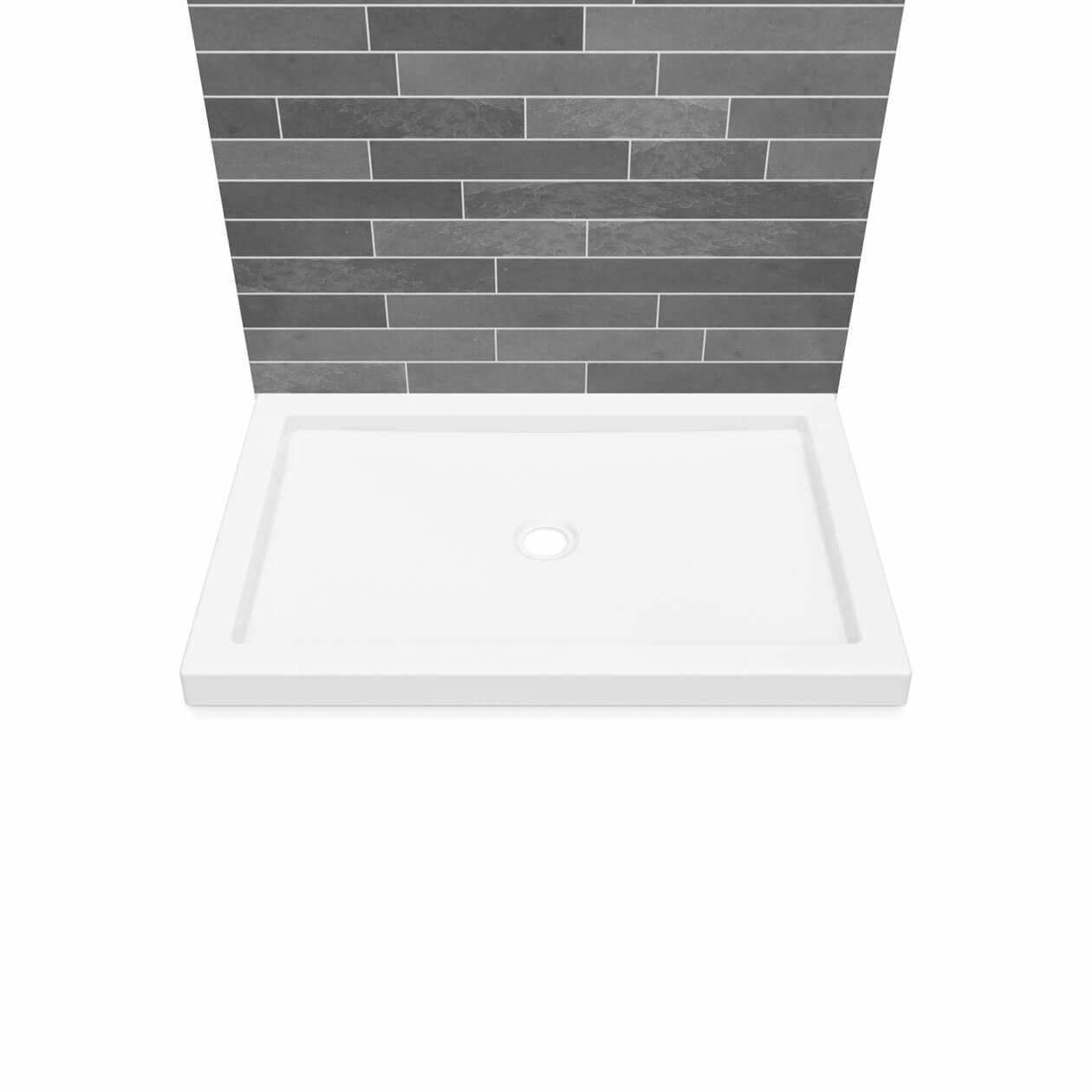 Maax B3Round 4834 Acrylic Shower Base with Center Drain