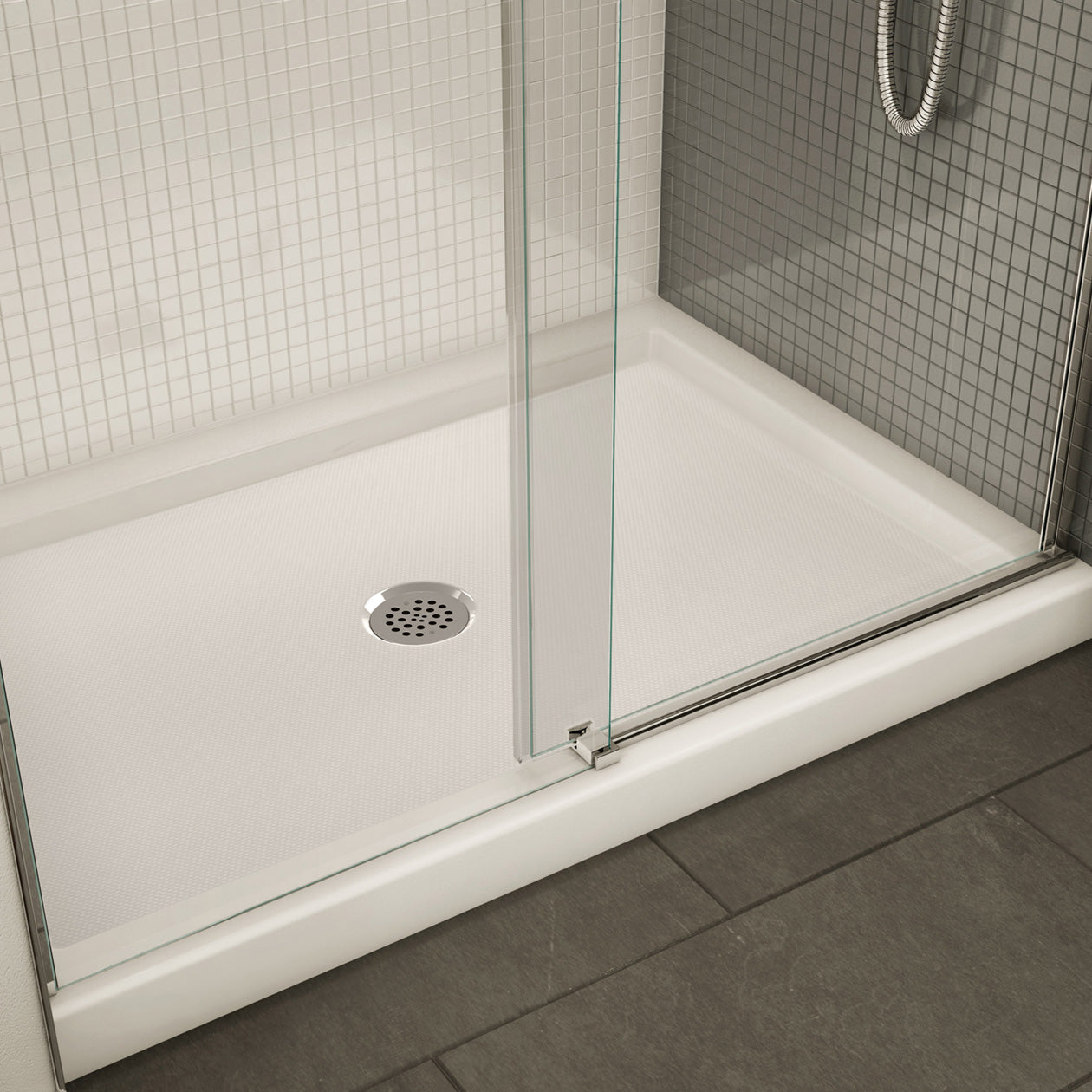 Maax B3Round 4836 Acrylic Shower Base with Center Drain