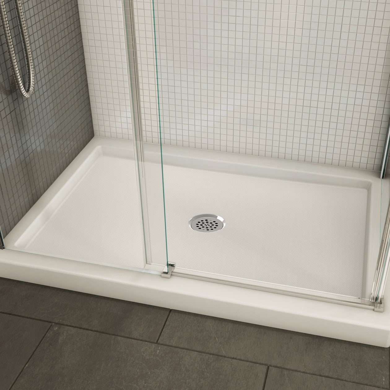 Maax B3Round 4836 Acrylic Shower Base with Center Drain