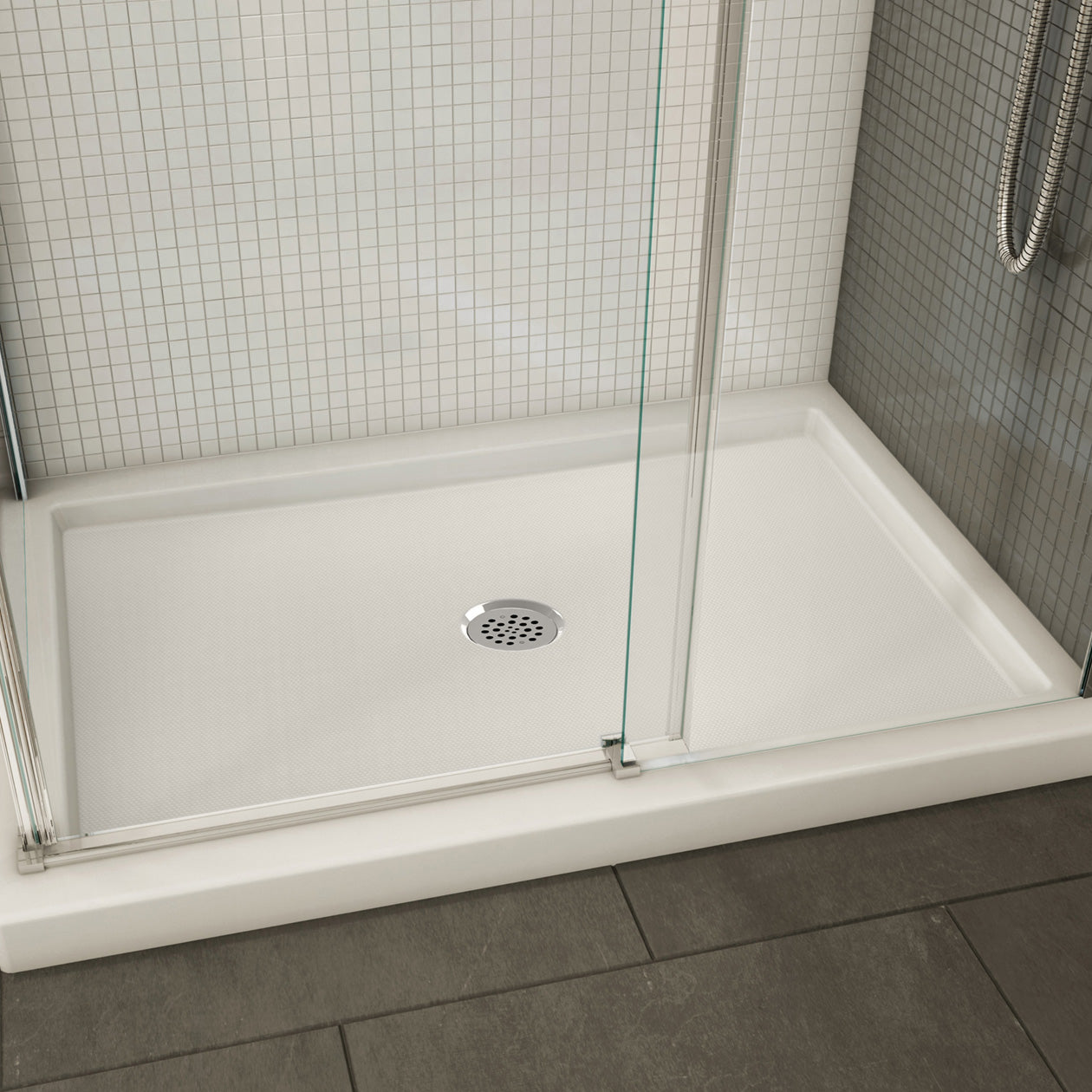 Maax B3Round 4836 Acrylic Shower Base with Center Drain