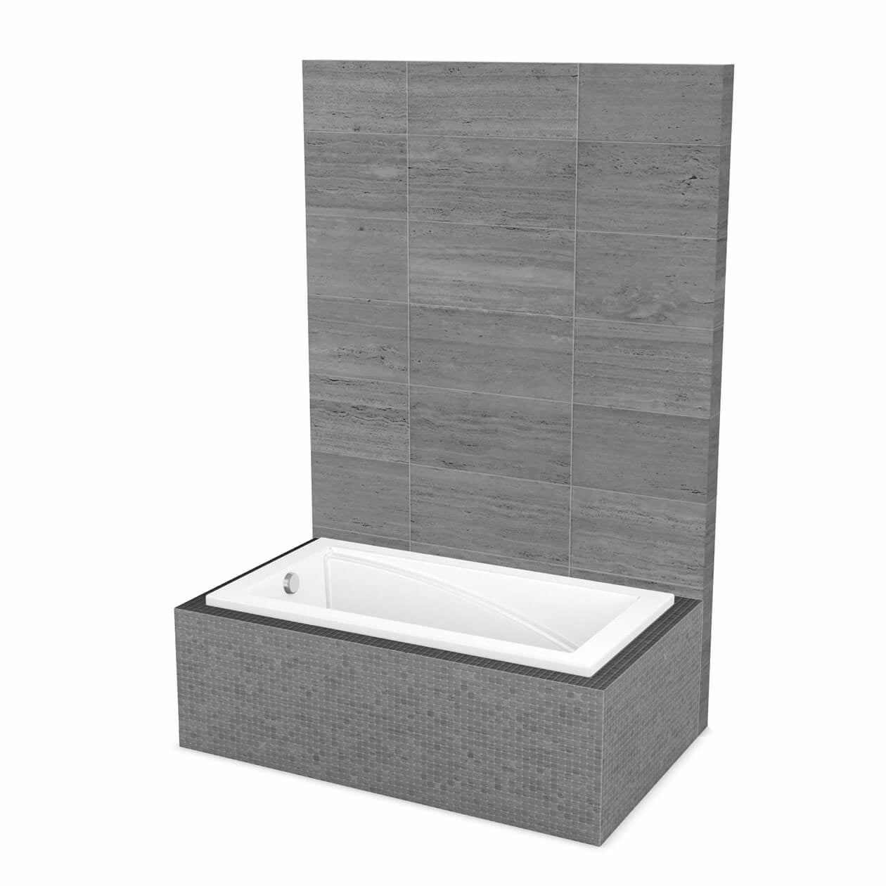 Maax ModulR 6032 (With Armrests) Acrylic Drop-in End Drain Bathtub