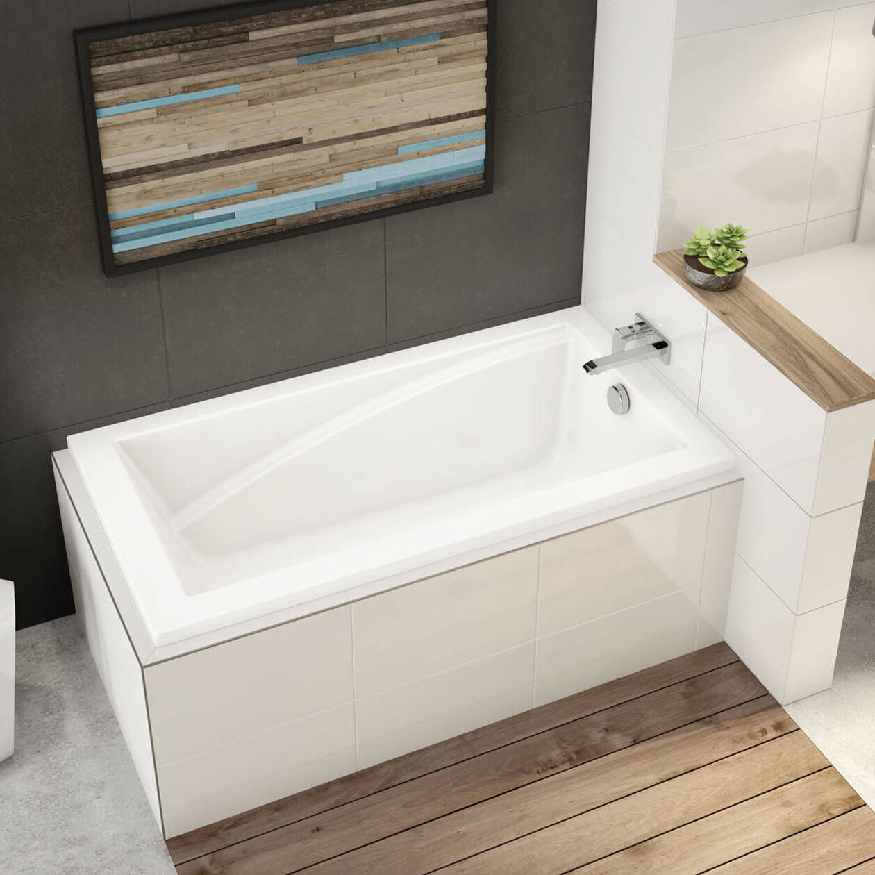 Maax ModulR 6032 IF (With Armrests) Acrylic Corner Right Bathtub