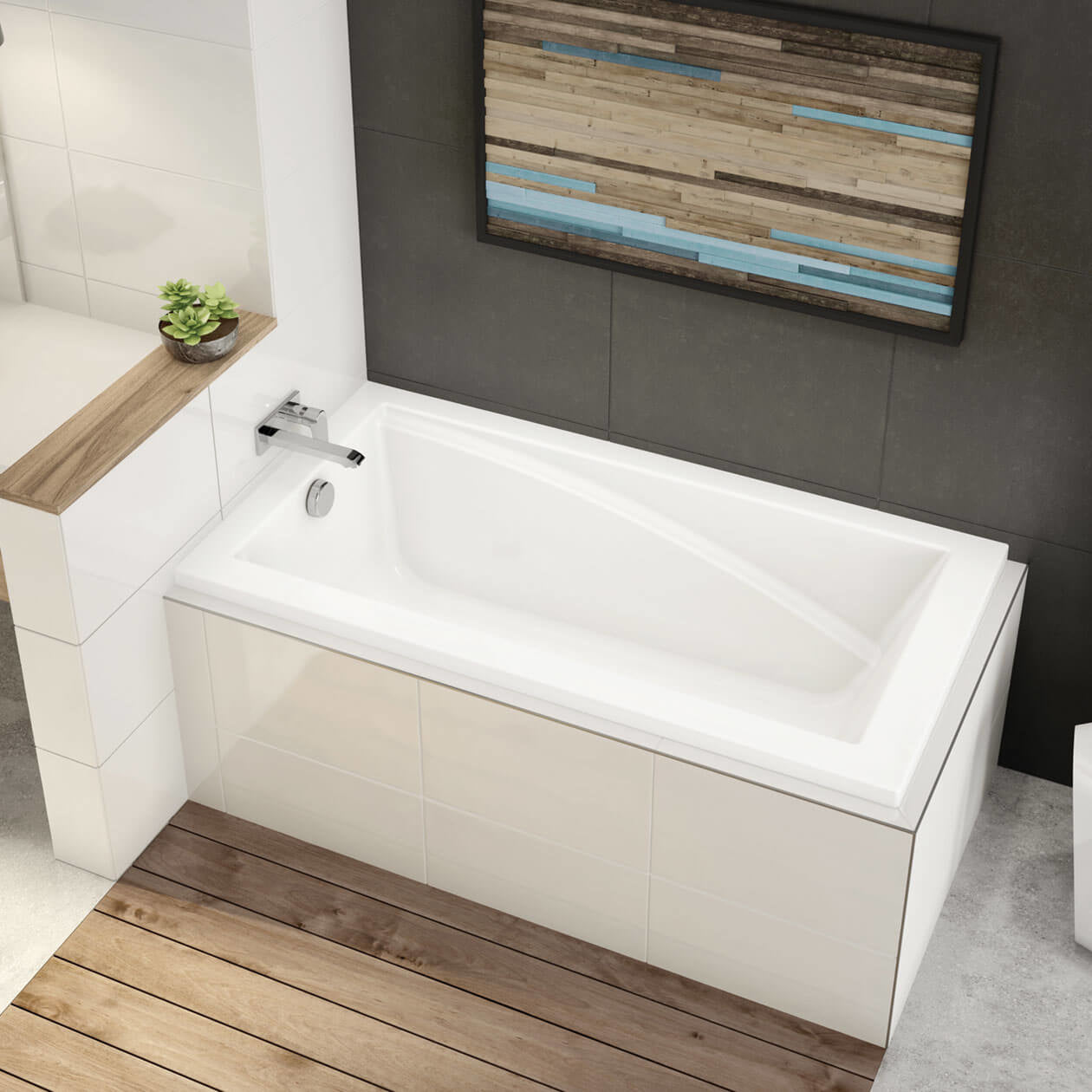 Maax ModulR 6032 IF (With Armrests) Acrylic Corner Left Bathtub