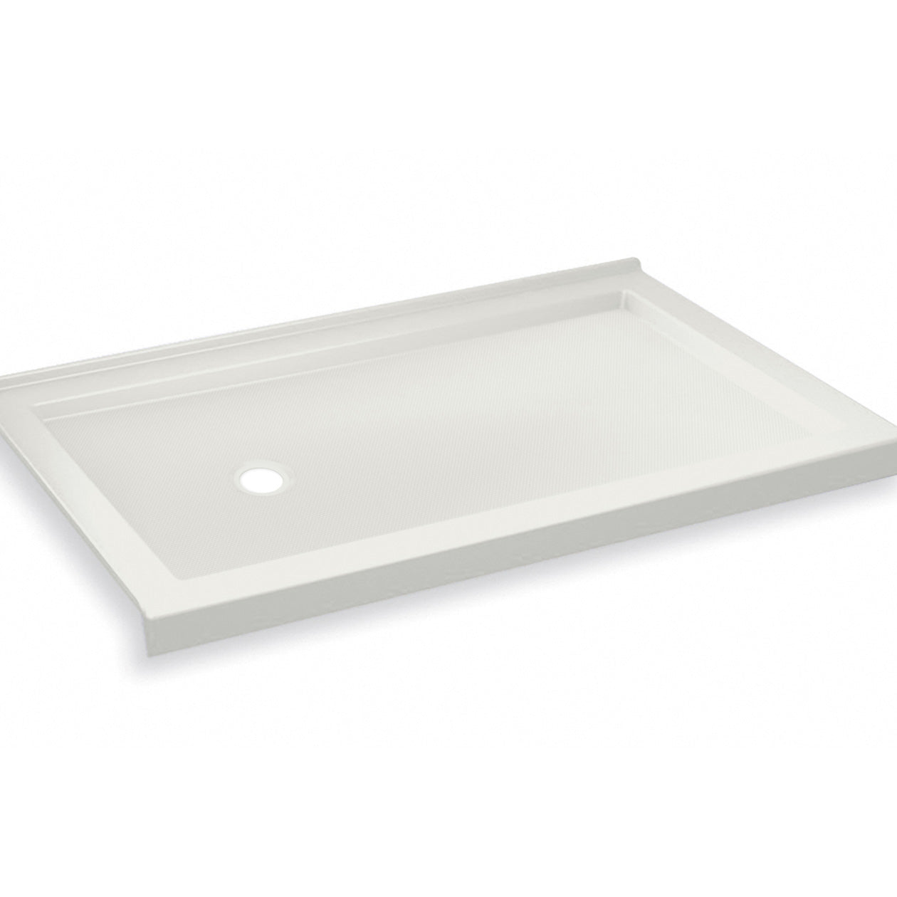 Maax B3Round 6034 Acrylic Shower Base in White with Anti-slip Bottom