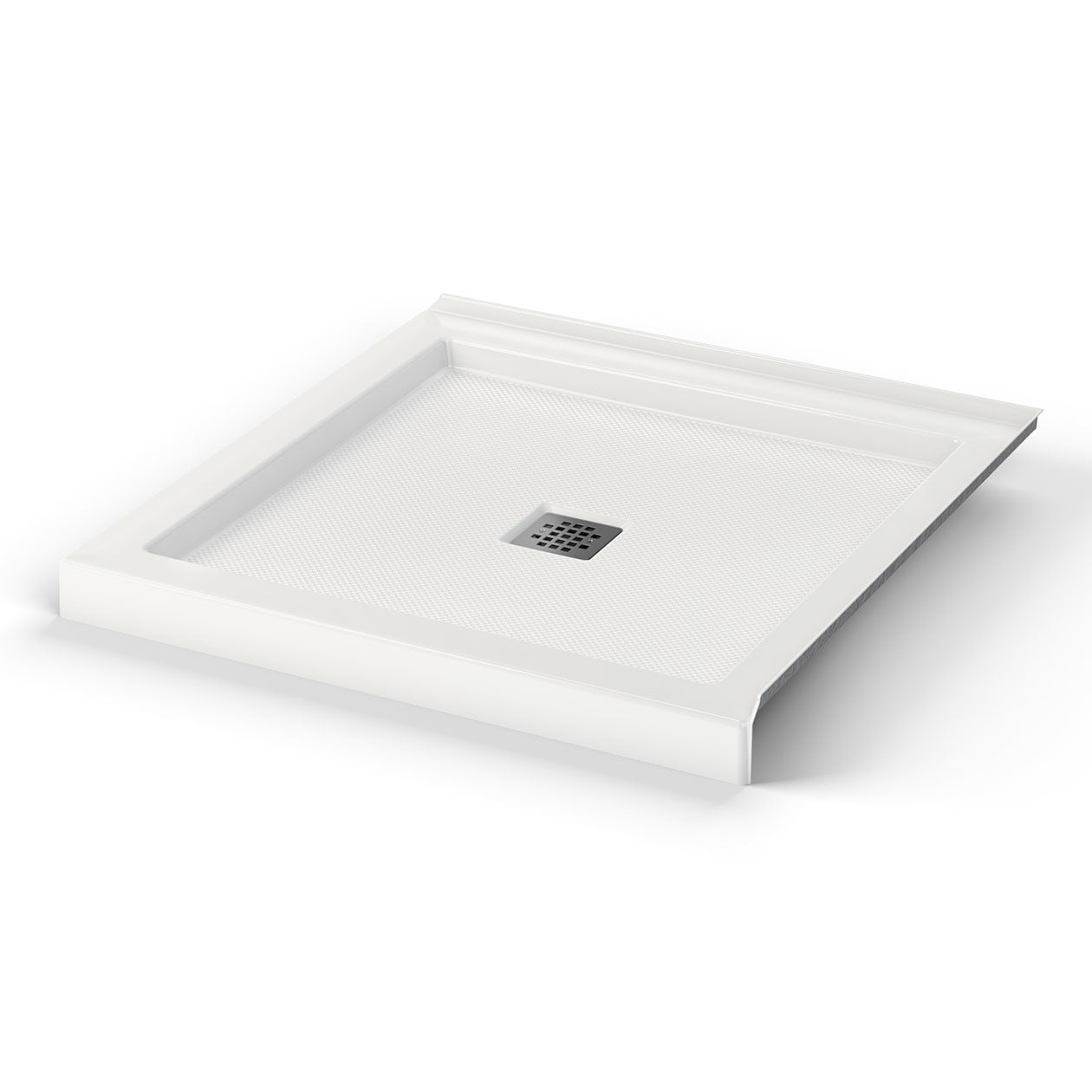 Maax B3Square 3636 Acrylic Shower Base in White with Center Drain