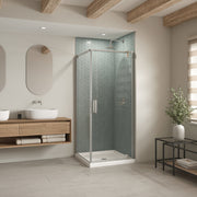 Maax B3Square 3636 Acrylic Shower Base in White with Center Drain