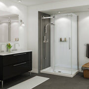 Maax B3Square 4836 Acrylic Shower Base in White with Center Drain