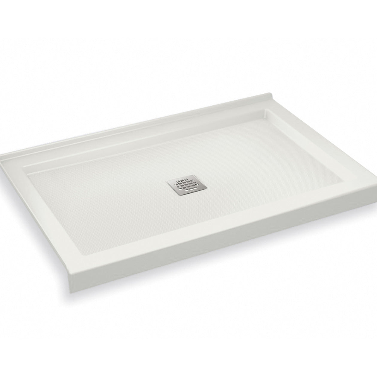 Maax B3Square 4836 Acrylic Shower Base in White with Center Drain