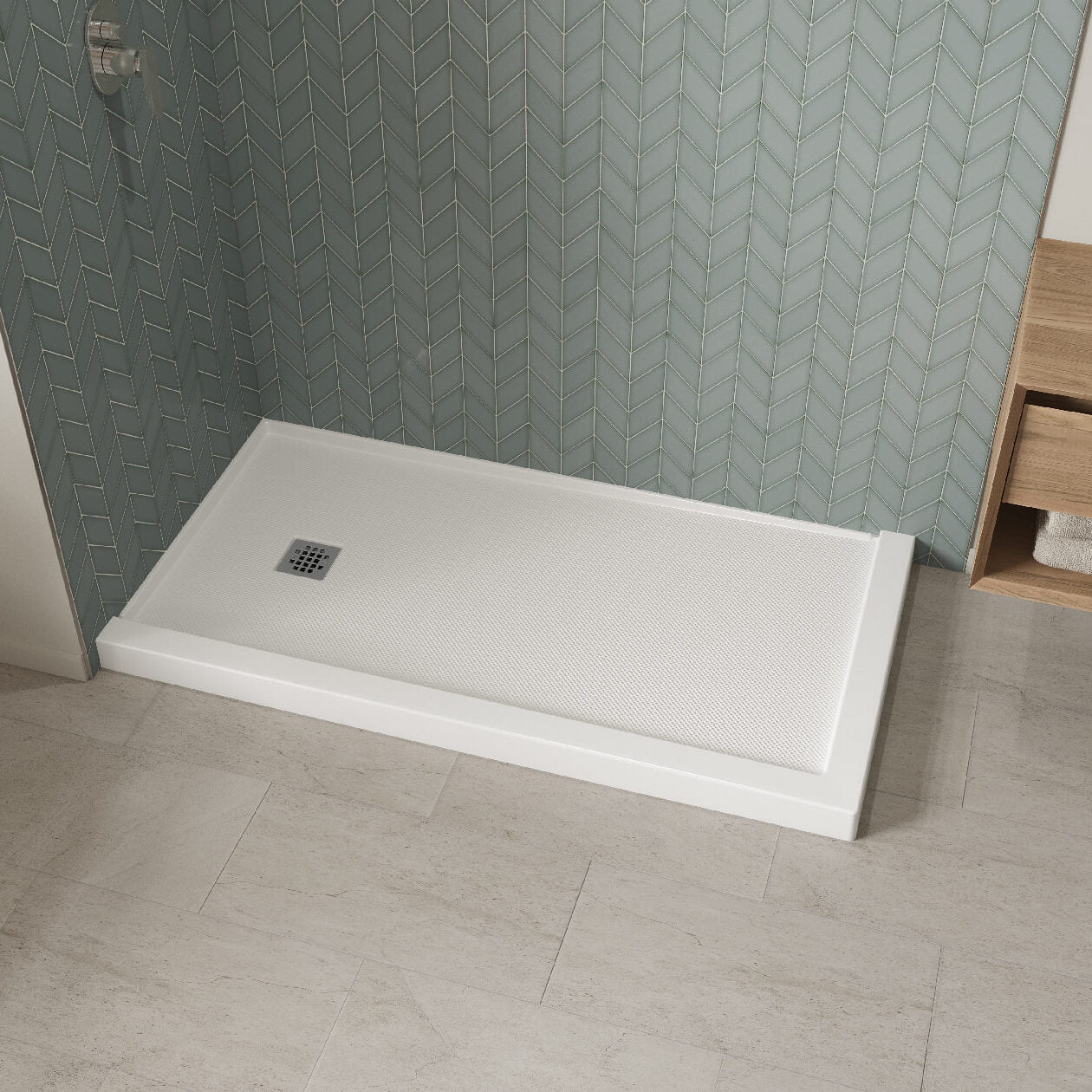 Maax B3Square 6030 Acrylic Shower Base with Drain
