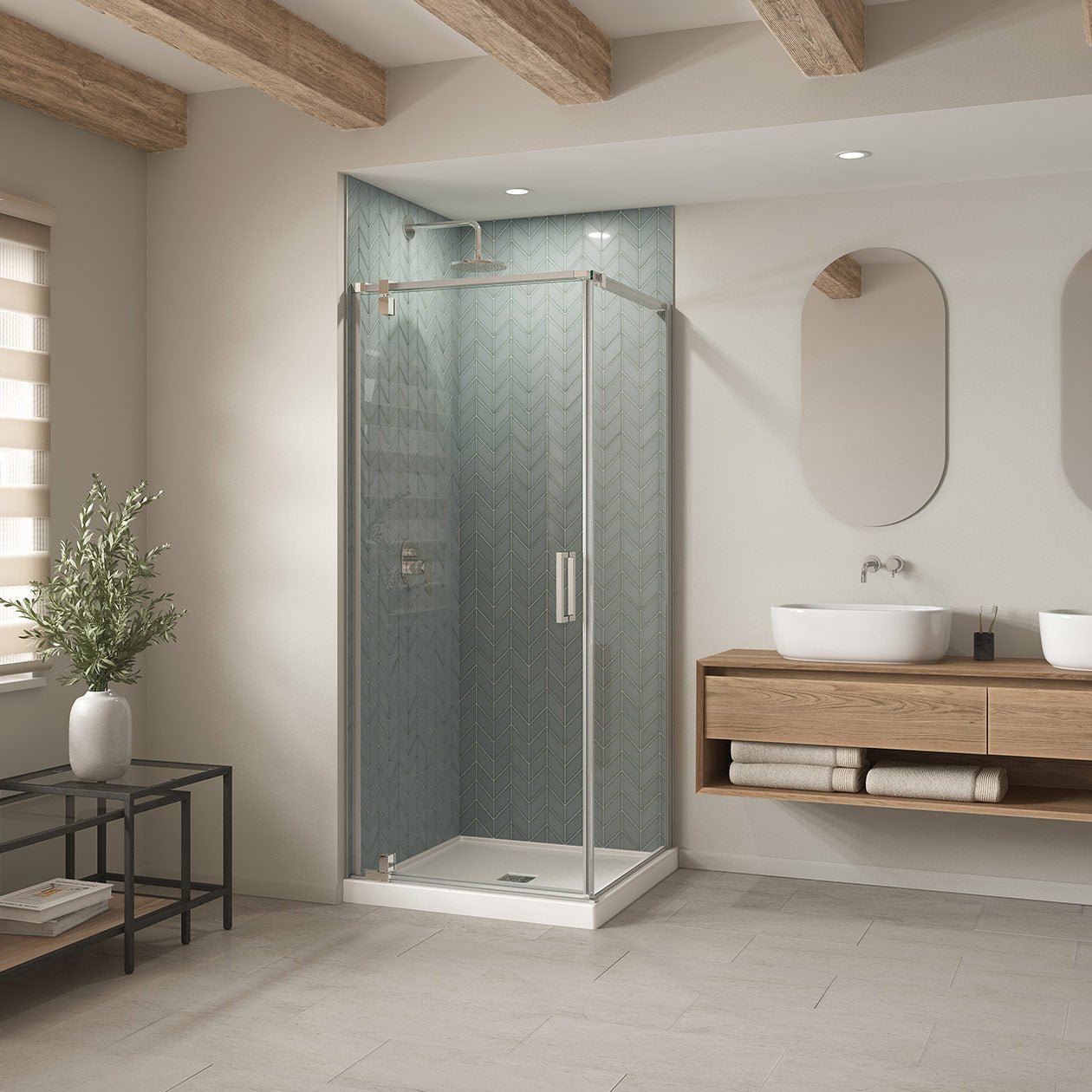 Maax B3X 3636 Acrylic Shower Base with Center Drain