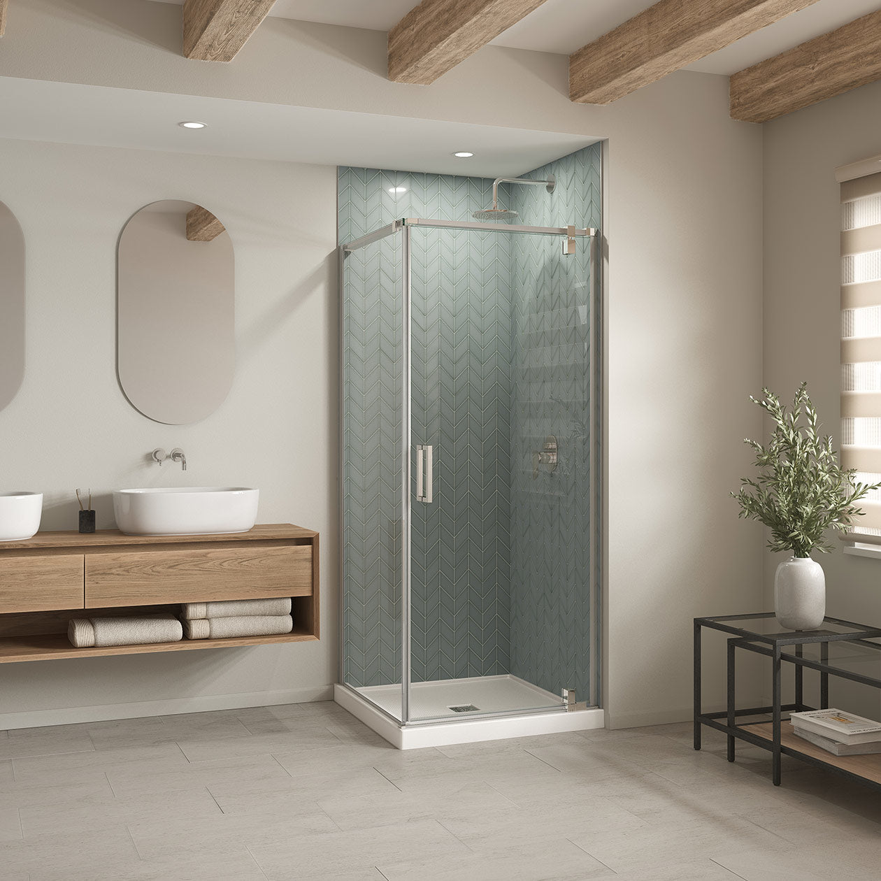 Maax B3X 3636 Acrylic Shower Base with Center Drain