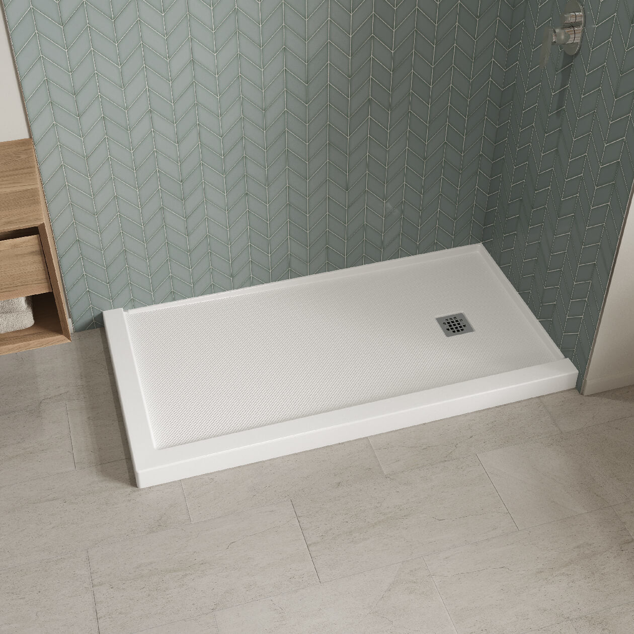 Maax B3X 6032 Acrylic Shower Base with Right-Hand Drain