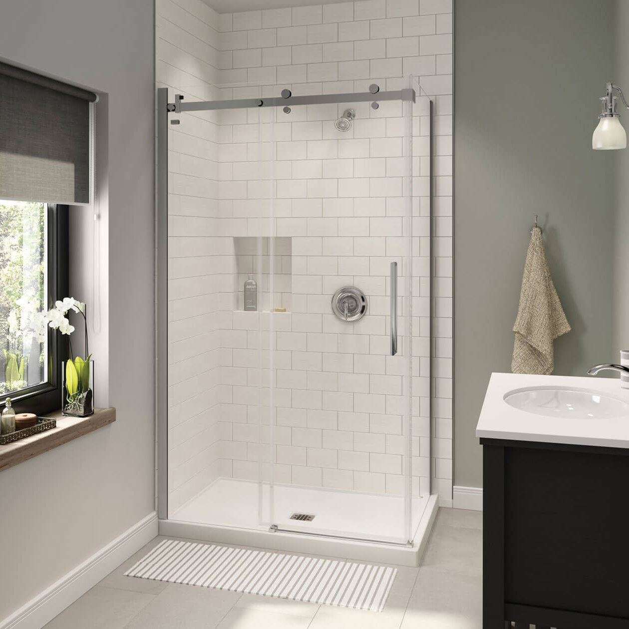Maax B3X 4836 Acrylic Shower Base with Center Drain 420028
