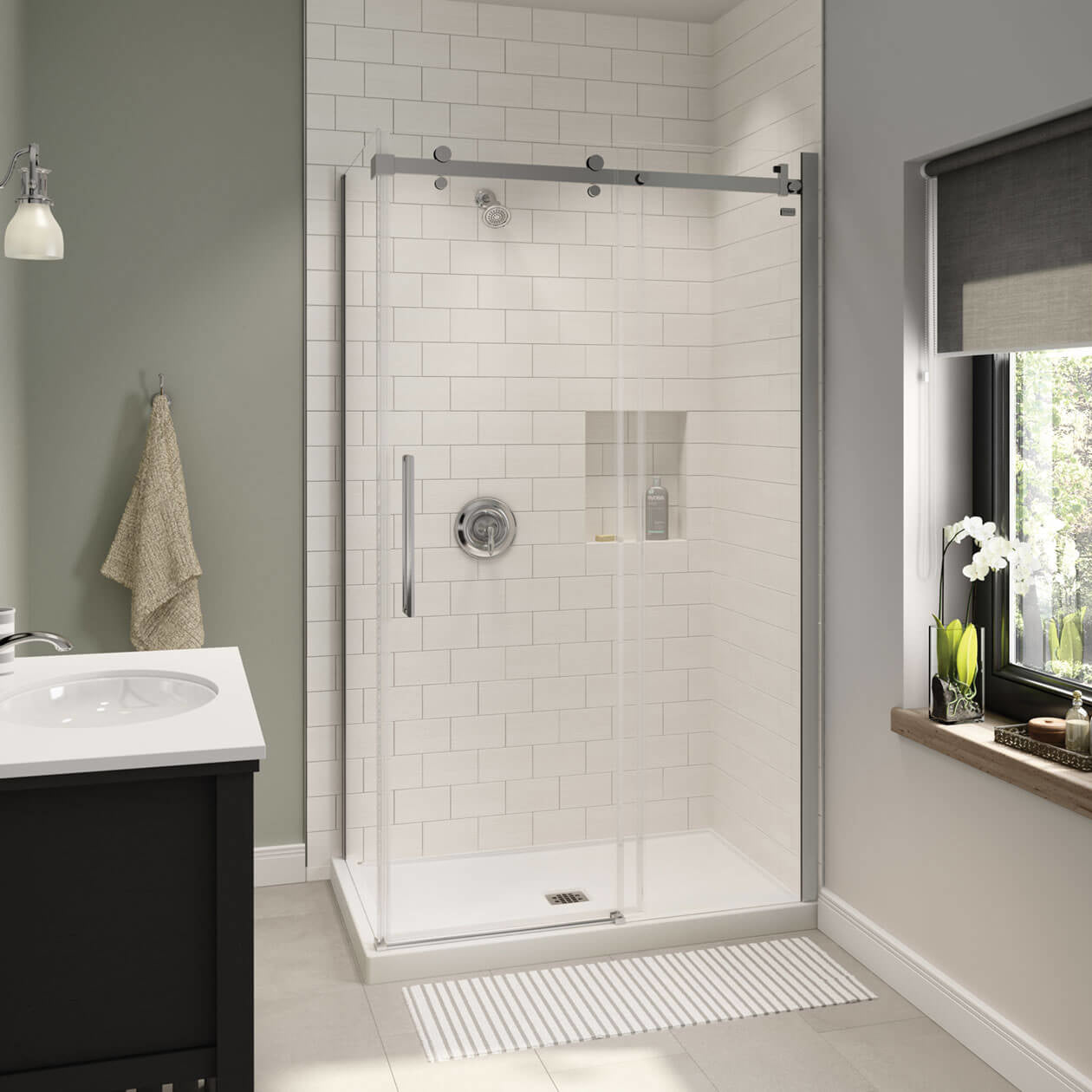 Maax B3X 4836 Acrylic Shower Base with Center Drain 420029