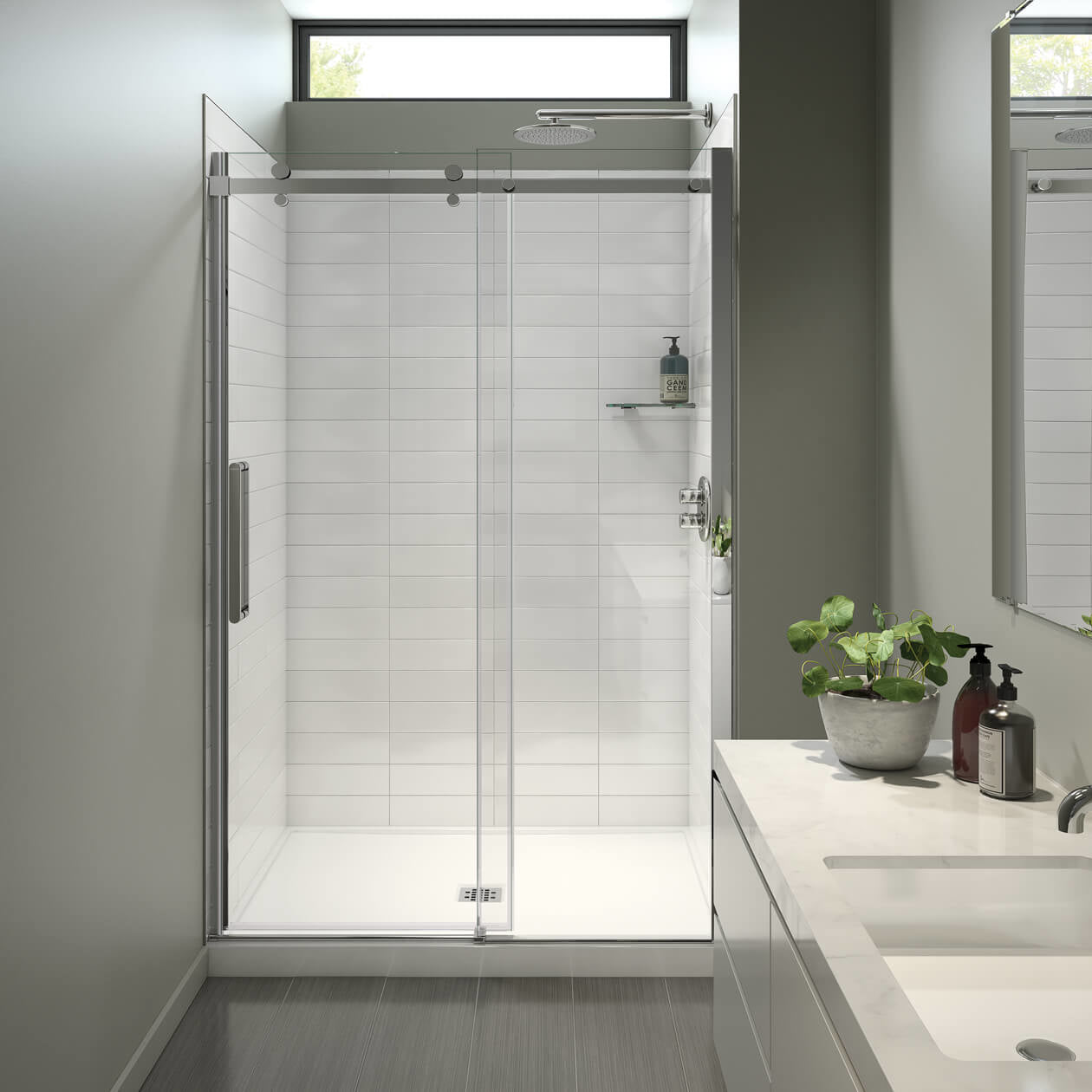 Maax B3X 4836 Acrylic Shower Base with Center Drain 420030
