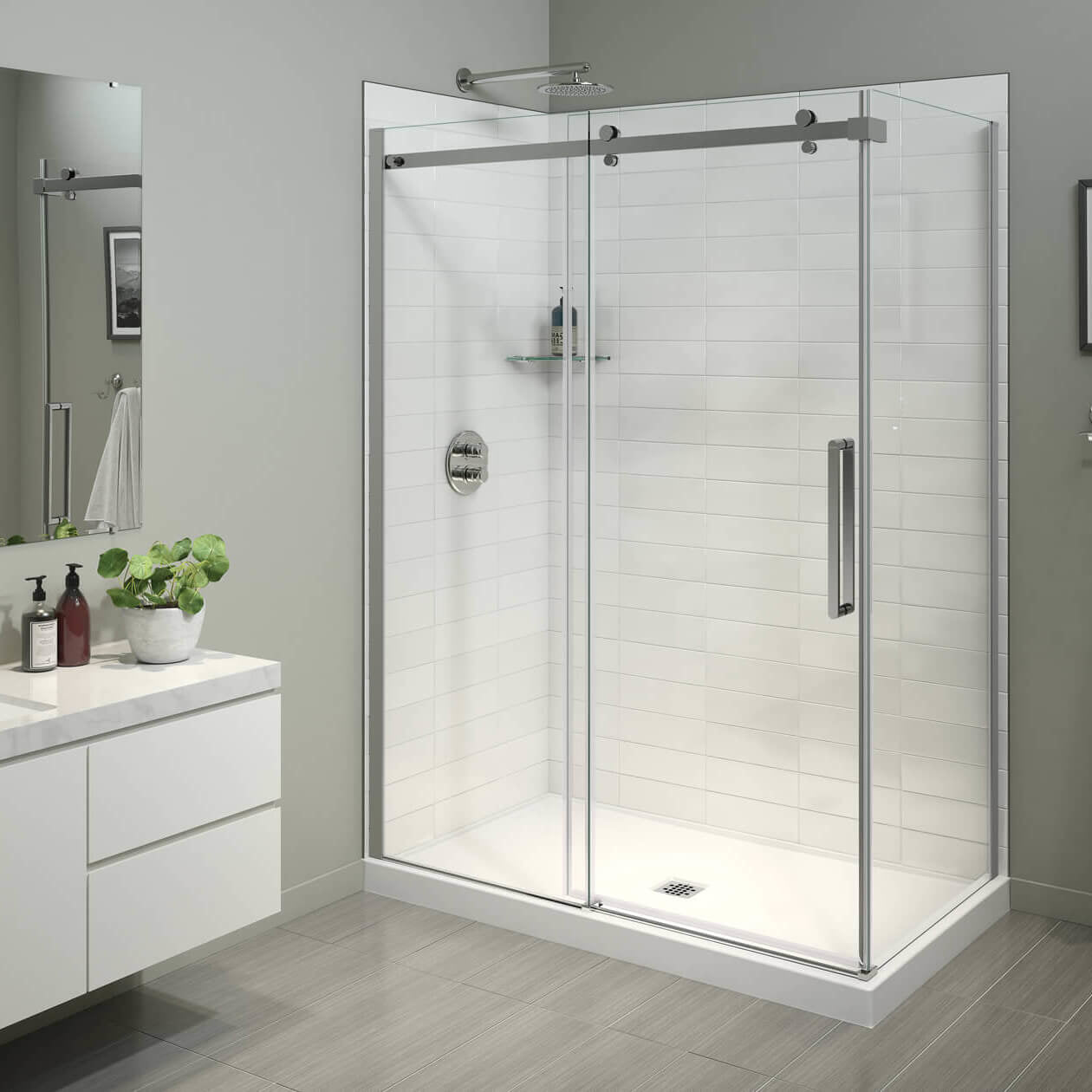 Maax B3X 6036 Acrylic Shower Base with Center Drain 420032