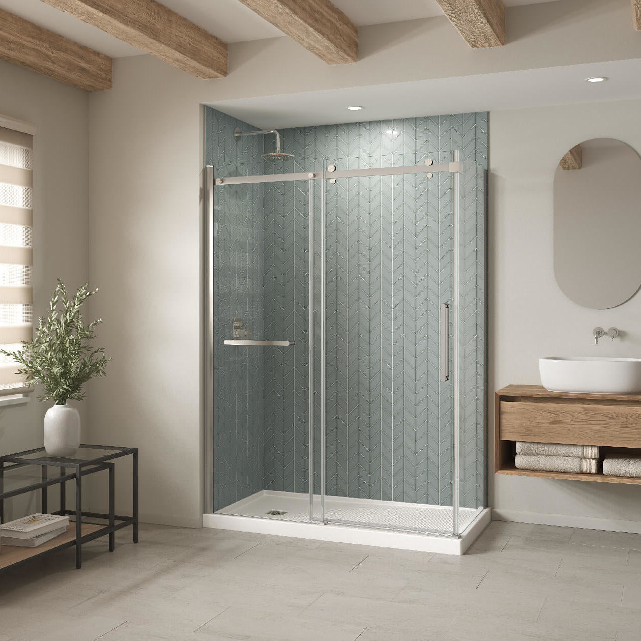 Maax B3X 6036 Acrylic Shower Base with Center Drain 420032