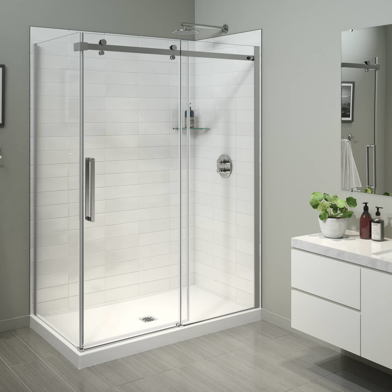 Maax B3X 6036 Acrylic Shower Base with Center Drain 420033