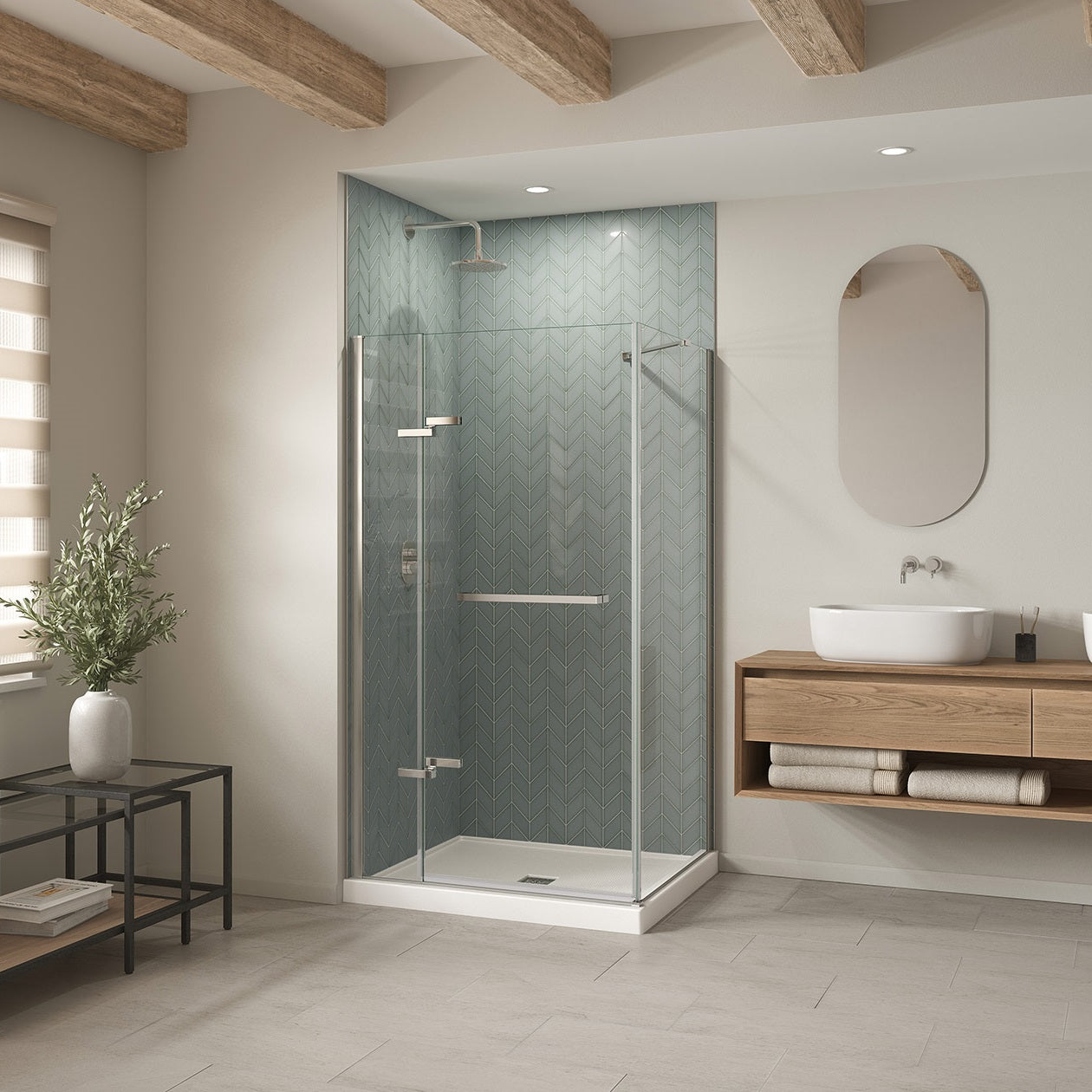 Maax B3X 4236 Acrylic Shower Base with Center Drain 420040