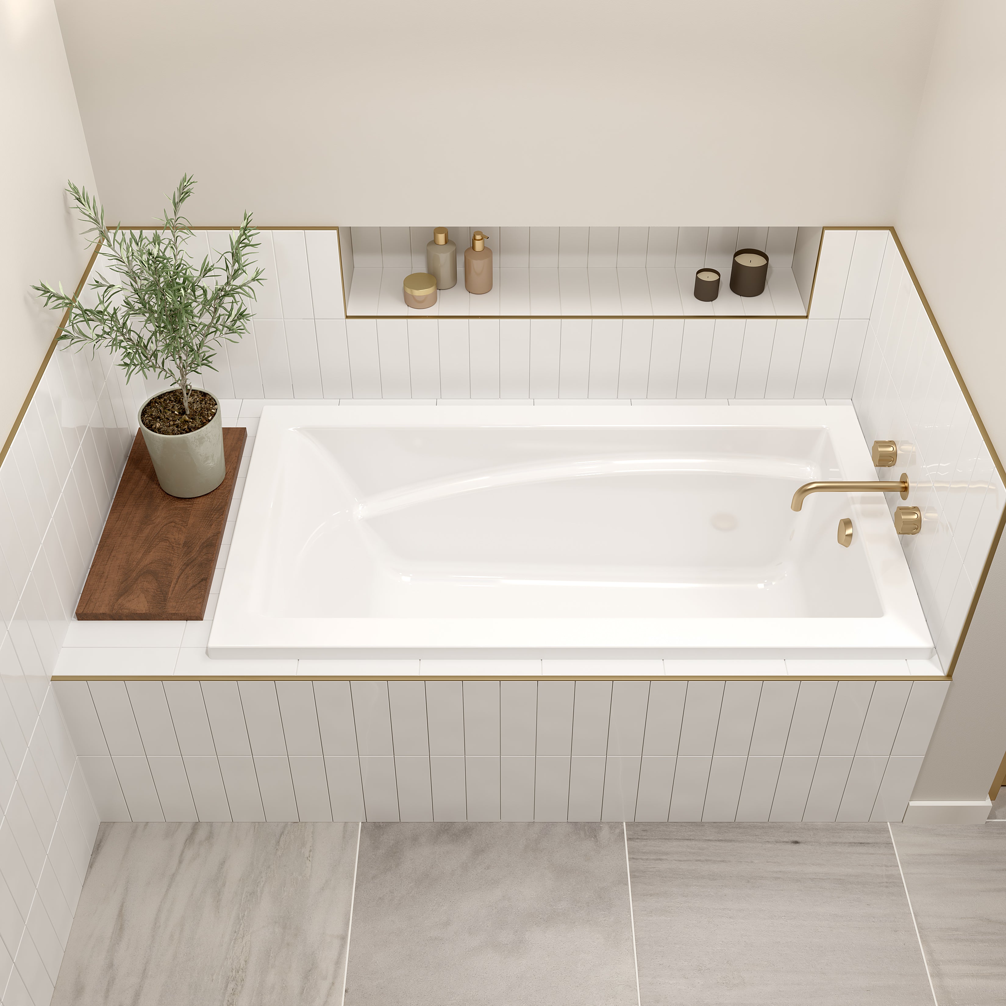Maax Optik 6032 Acrylic Alcove Bathtub
