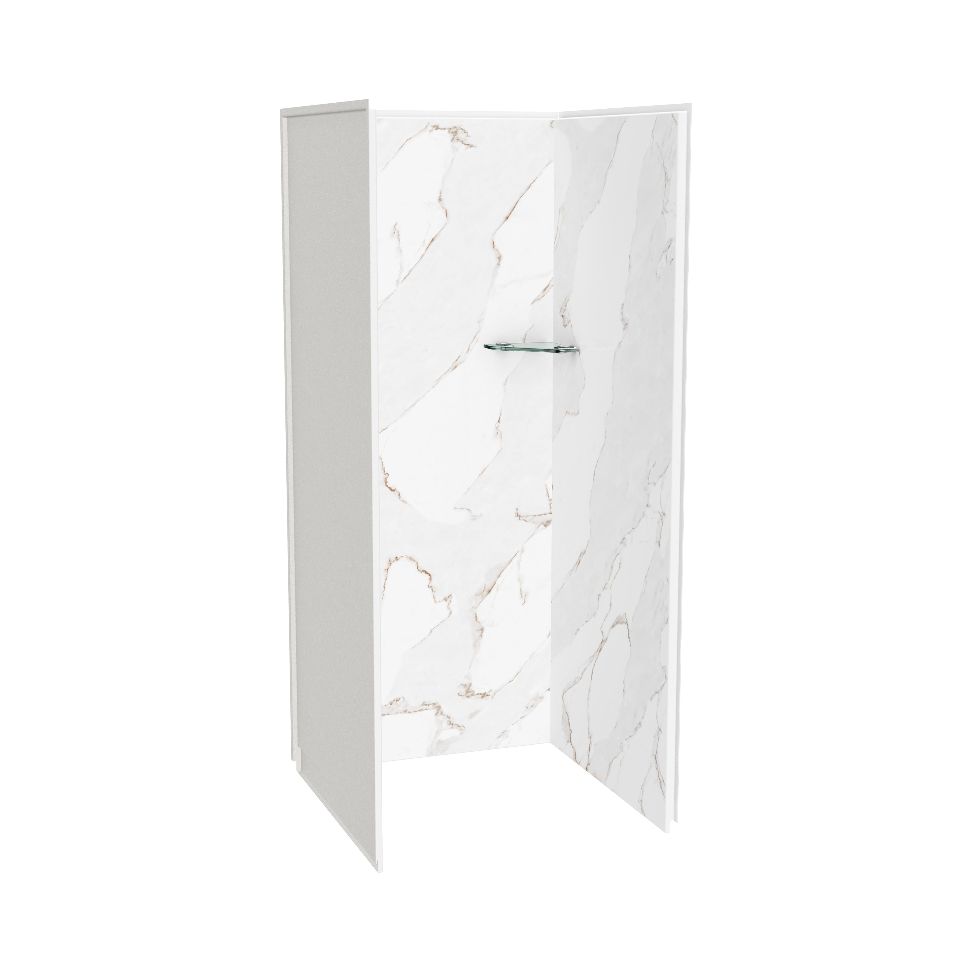 Maax Utile 3636 Composite Direct-to-Stud Three-Piece Alcove Shower Wall Kit