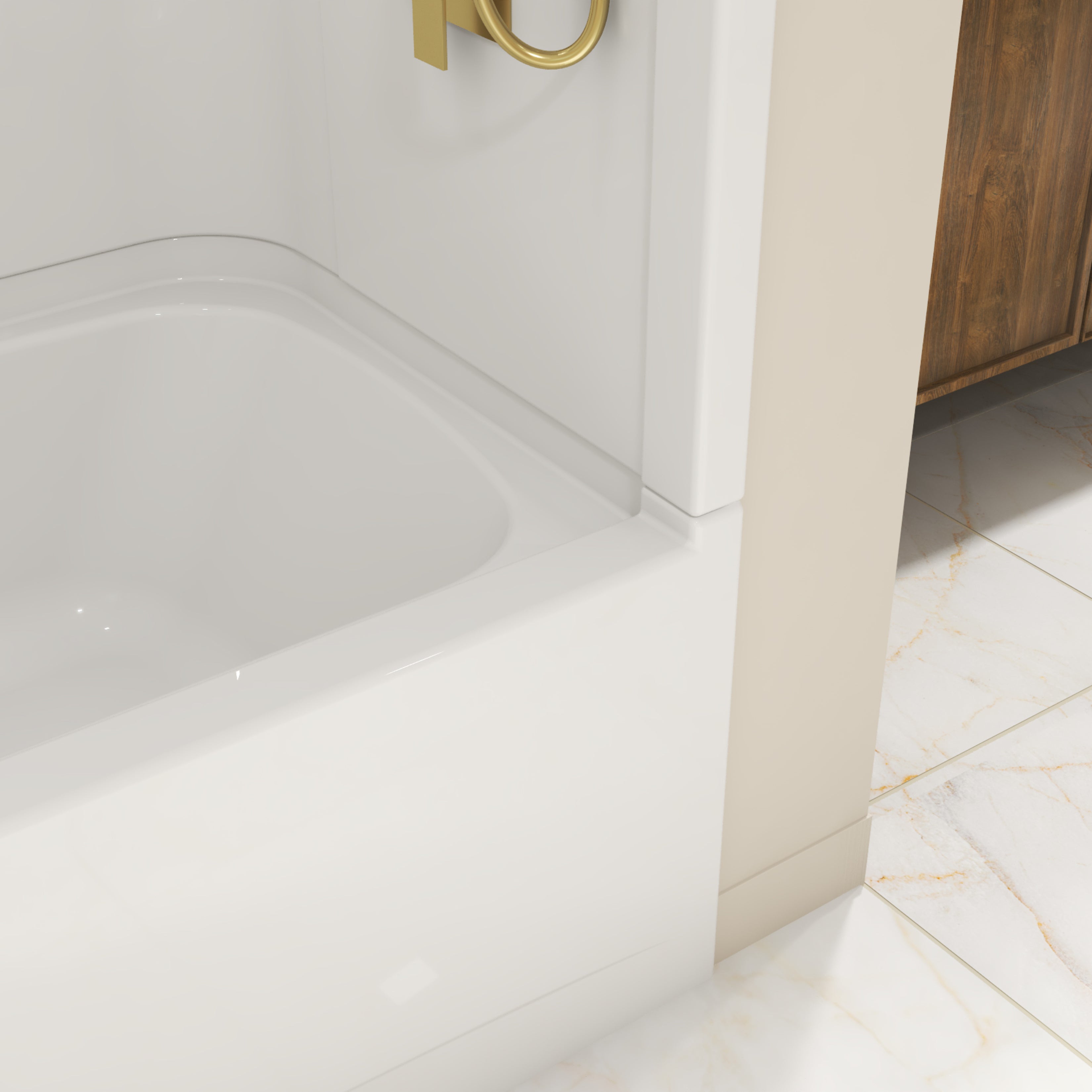 Maax Allia TS-6032 Acrylic Alcove Two-Piece Tub Shower 107934S