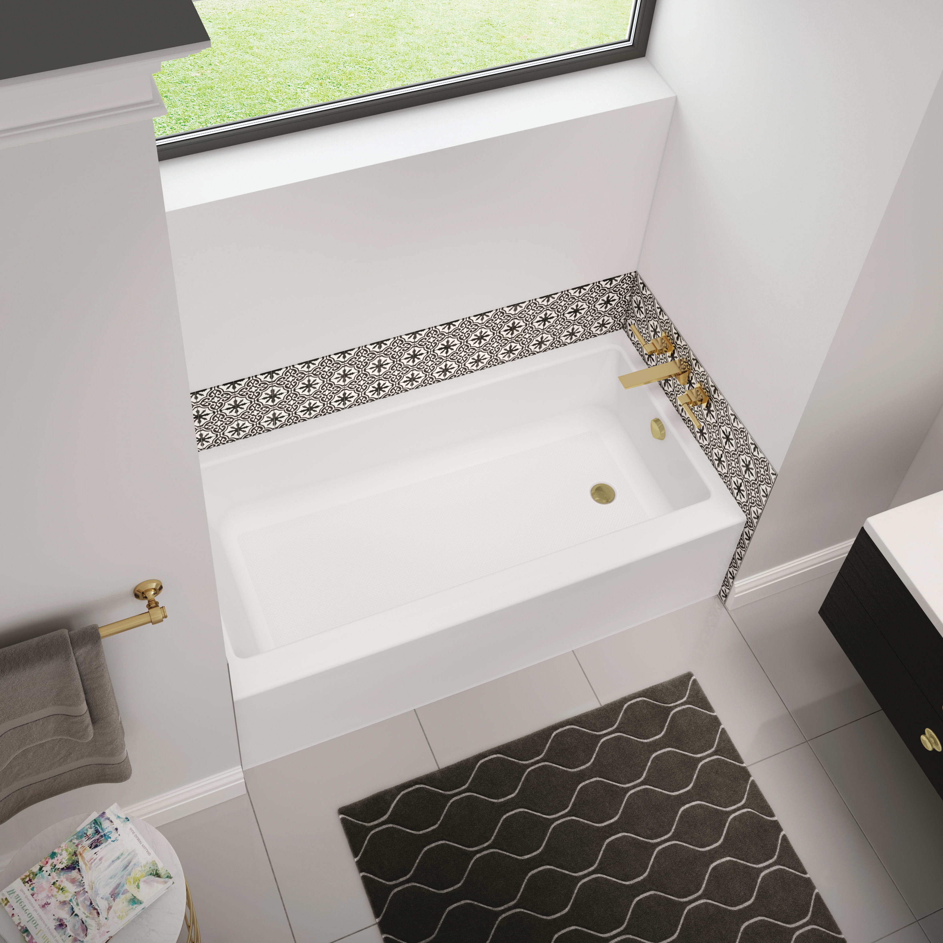 Maax Rubix Access 6030 AFR Acrylic Alcove Bathtub