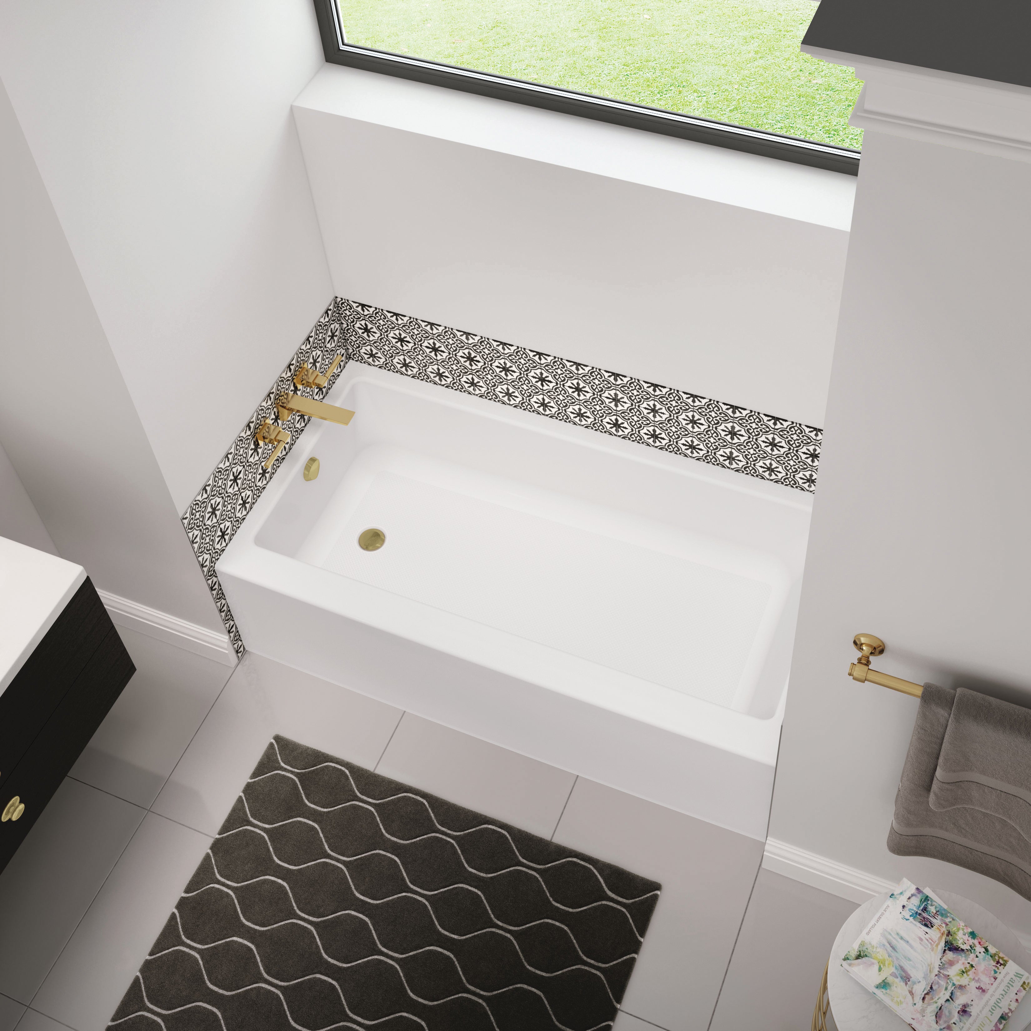 Maax Rubix Access 6030 AFR Acrylic Alcove Bathtub