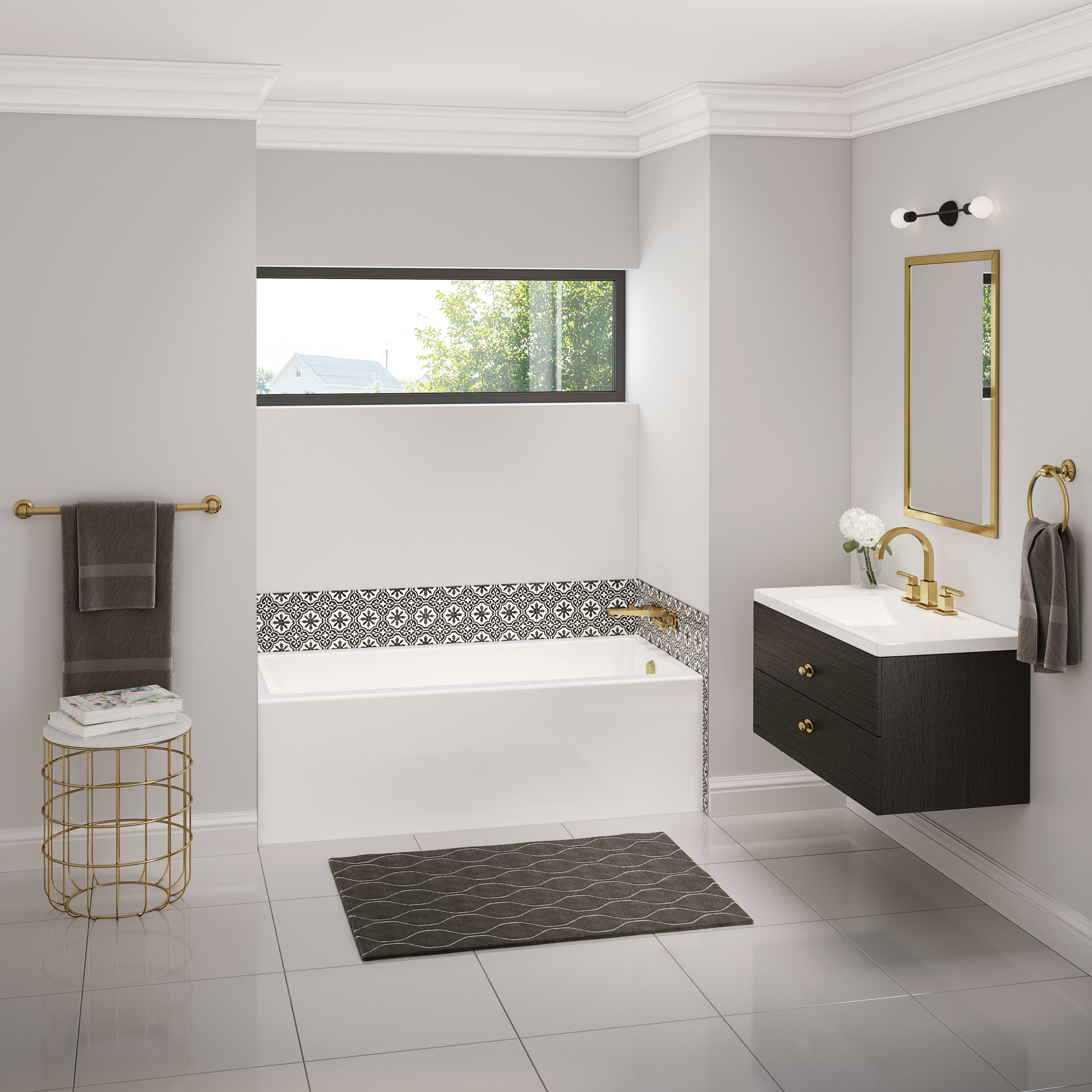 Maax Bosca 6030 IFS AFR Acrylic Alcove Right-Hand Drain Bathtub