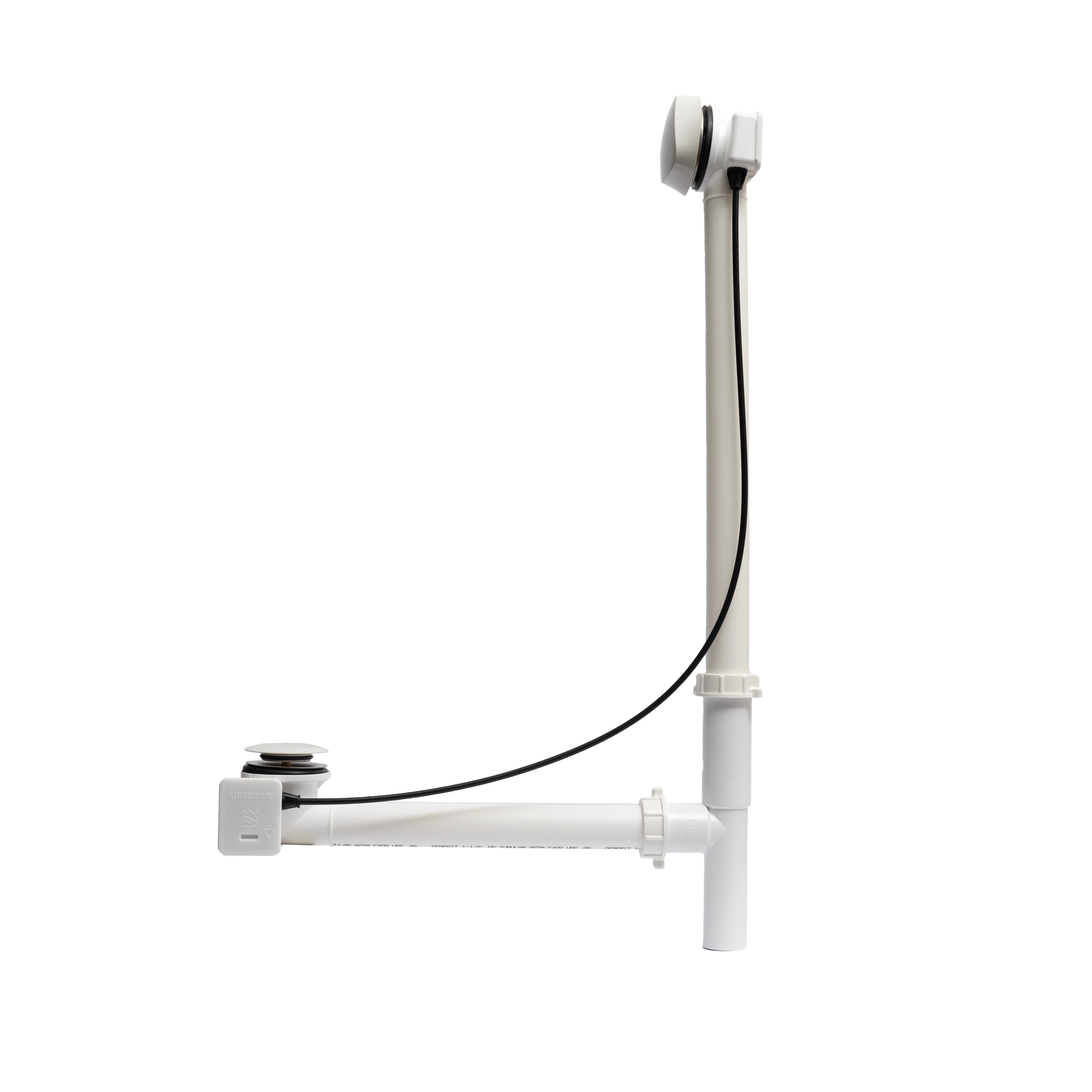 Maax Rotary Turn Cable-Operated Waste and Overflow, 33 in. Cable, Complete Kit