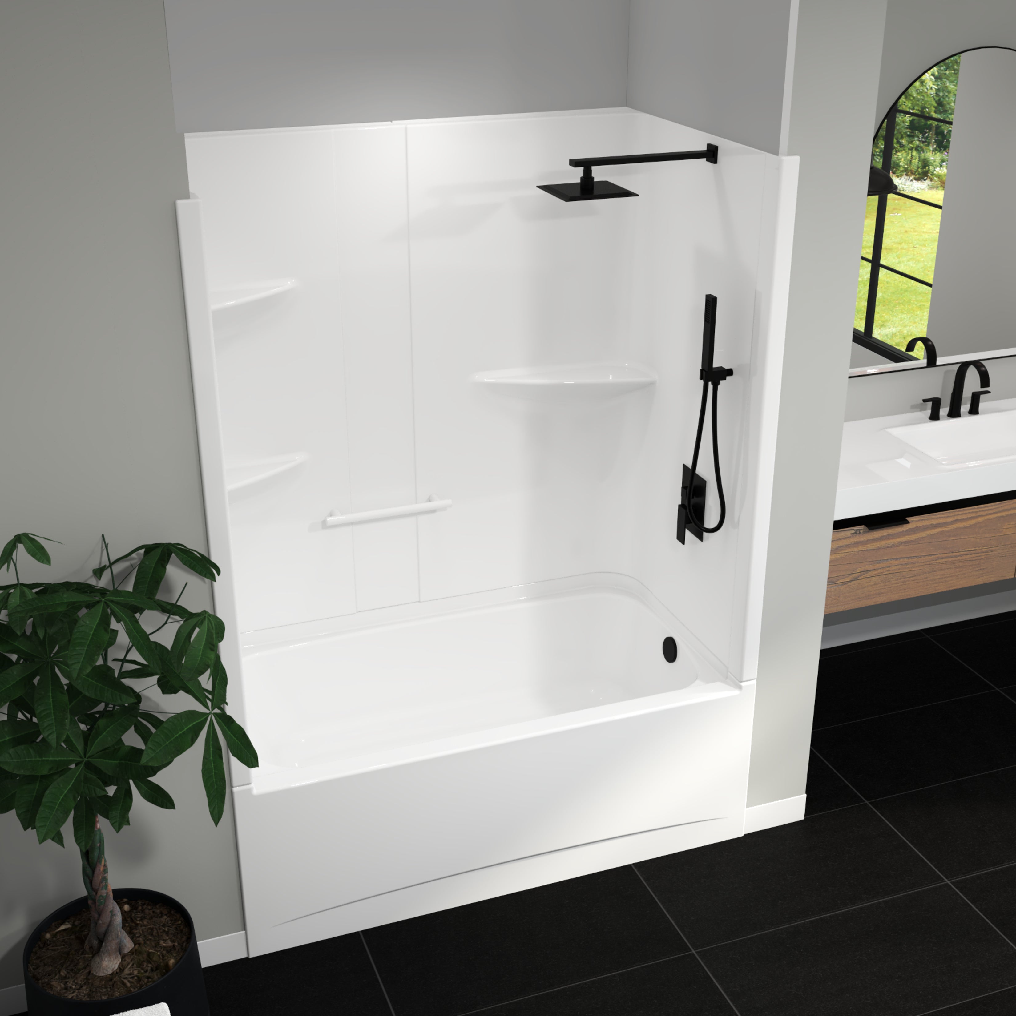 Maax Camelia TS-6032 Acrylic Alcove Two-Piece Tub Shower
