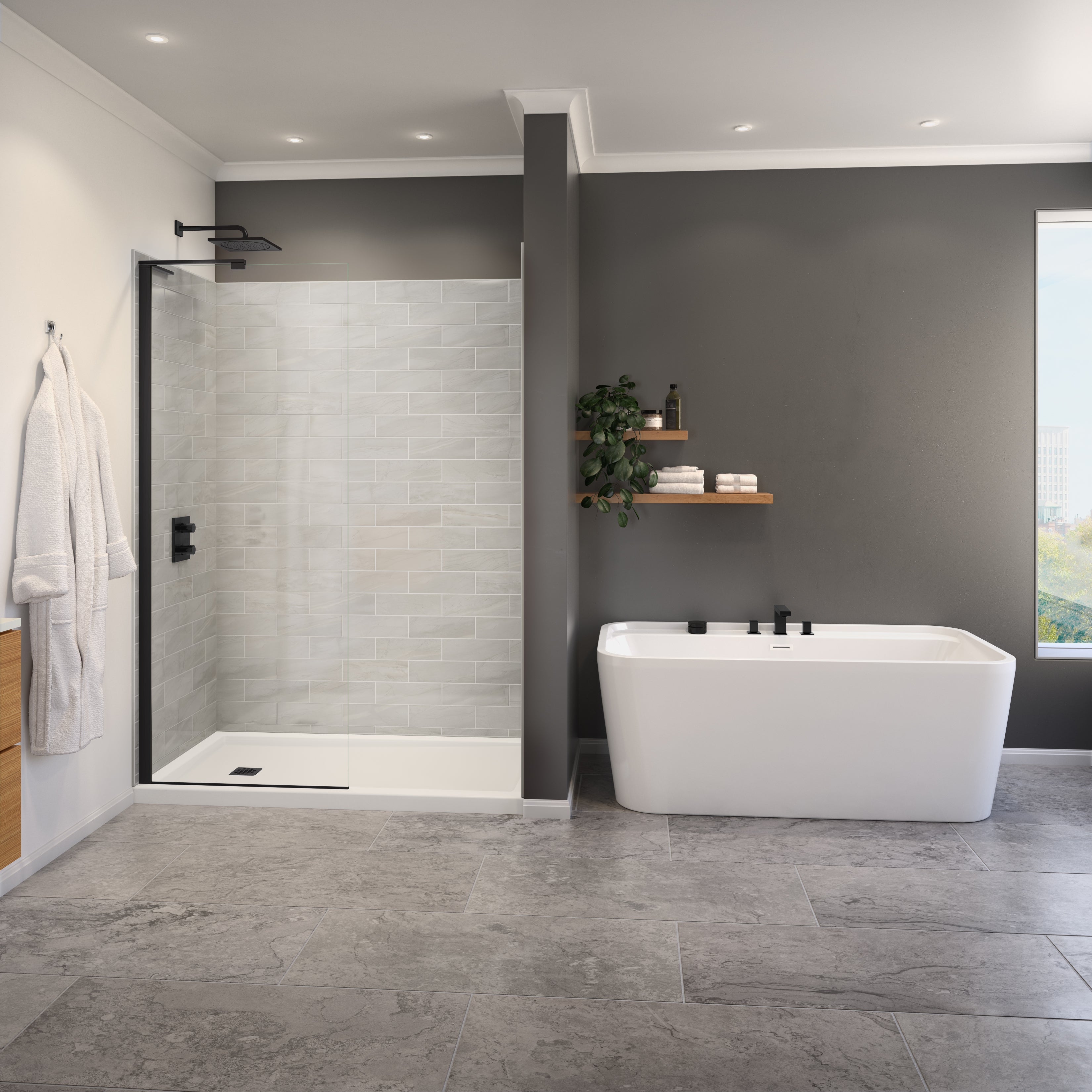 Maax Capella 78 Screen and Return Panel for 36 in. Base with GlassShield® glass