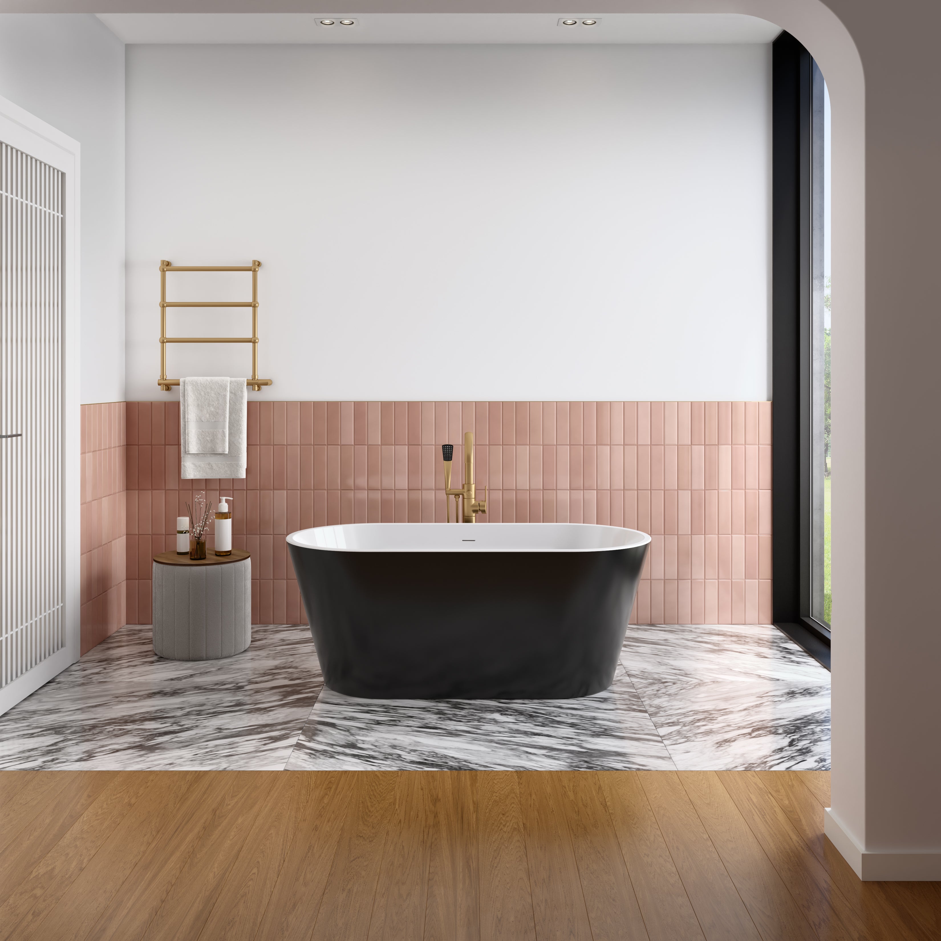 Maax Chorale 60 x 30 Acrylic Freestanding Center Drain Bathtub