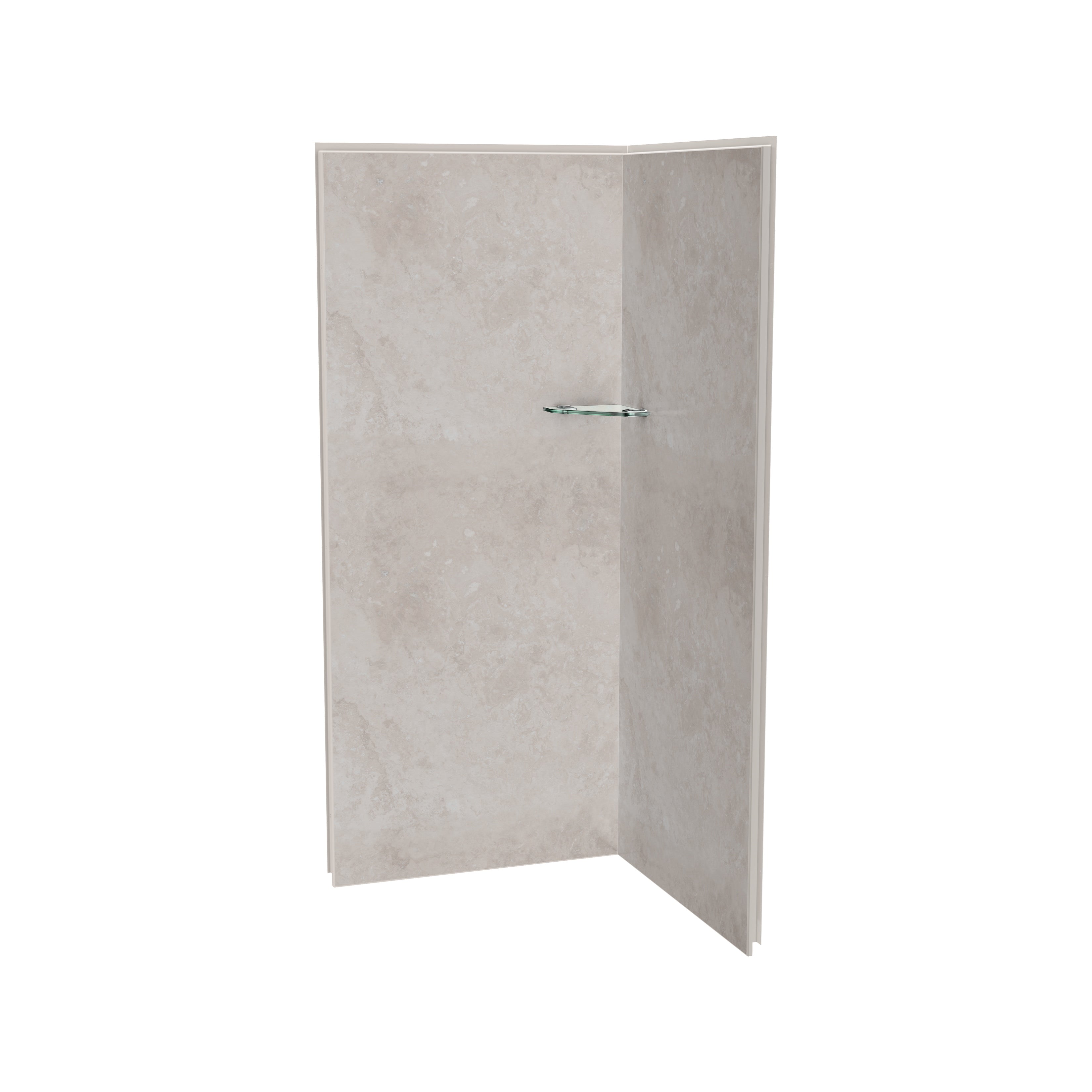 Maax Utile 3636 Composite Direct-to-Stud Two-Piece Corner Shower Wall Kit