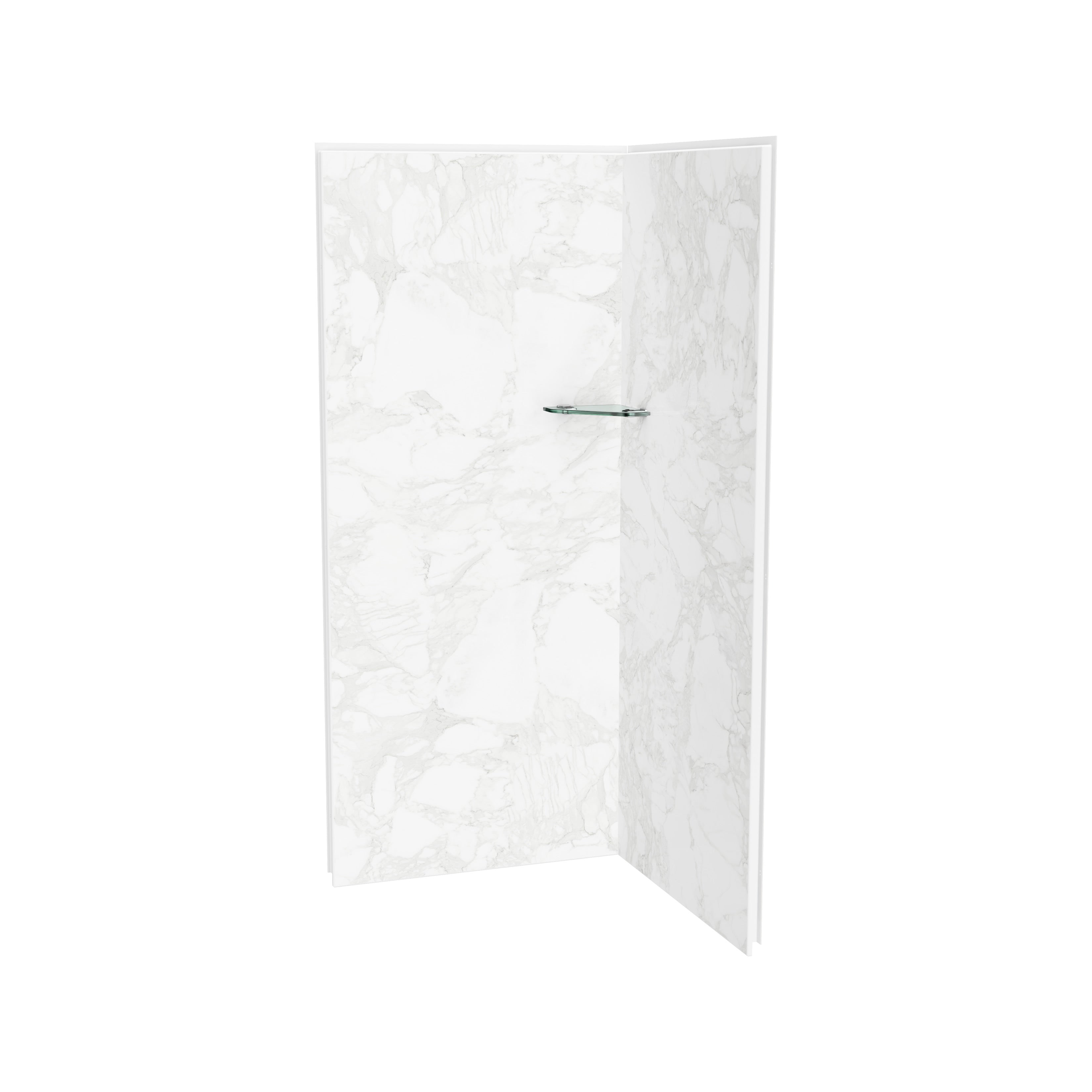 Maax Utile 3636 Composite Direct-to-Stud Two-Piece Corner Shower Wall Kit