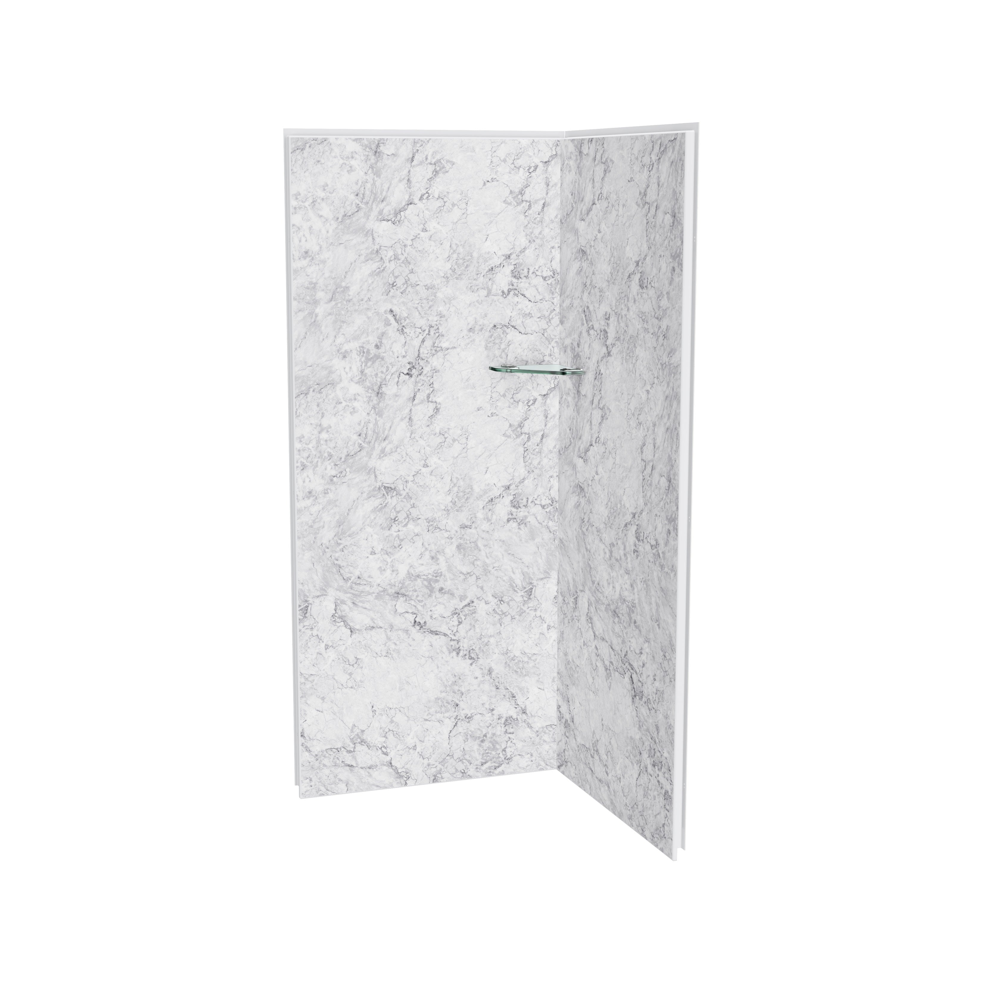 Maax Utile 3636 Composite Direct-to-Stud Two-Piece Corner Shower Wall Kit