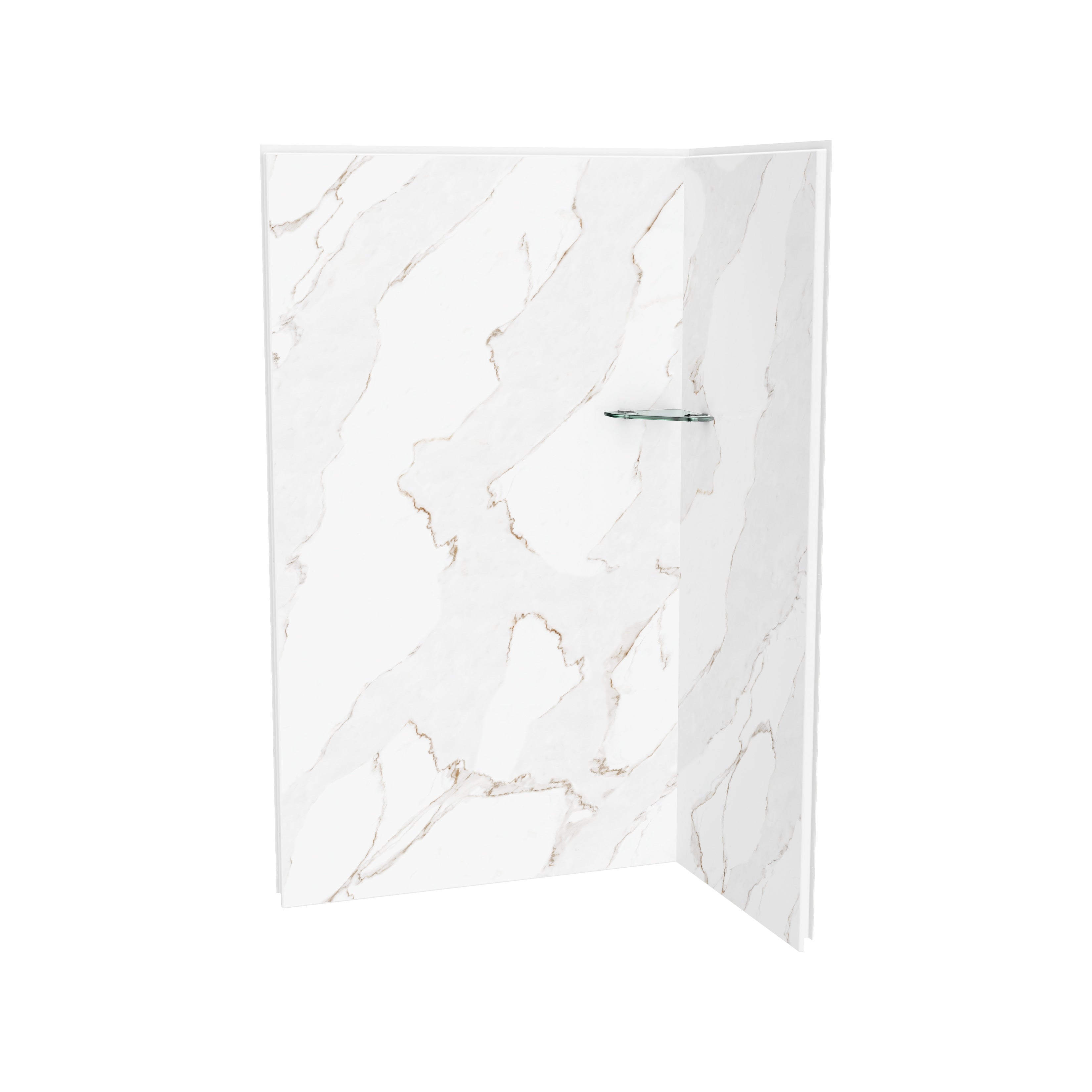 Maax Utile 4832 Composite Direct-to-Stud Two-Piece Corner Shower Wall Kit