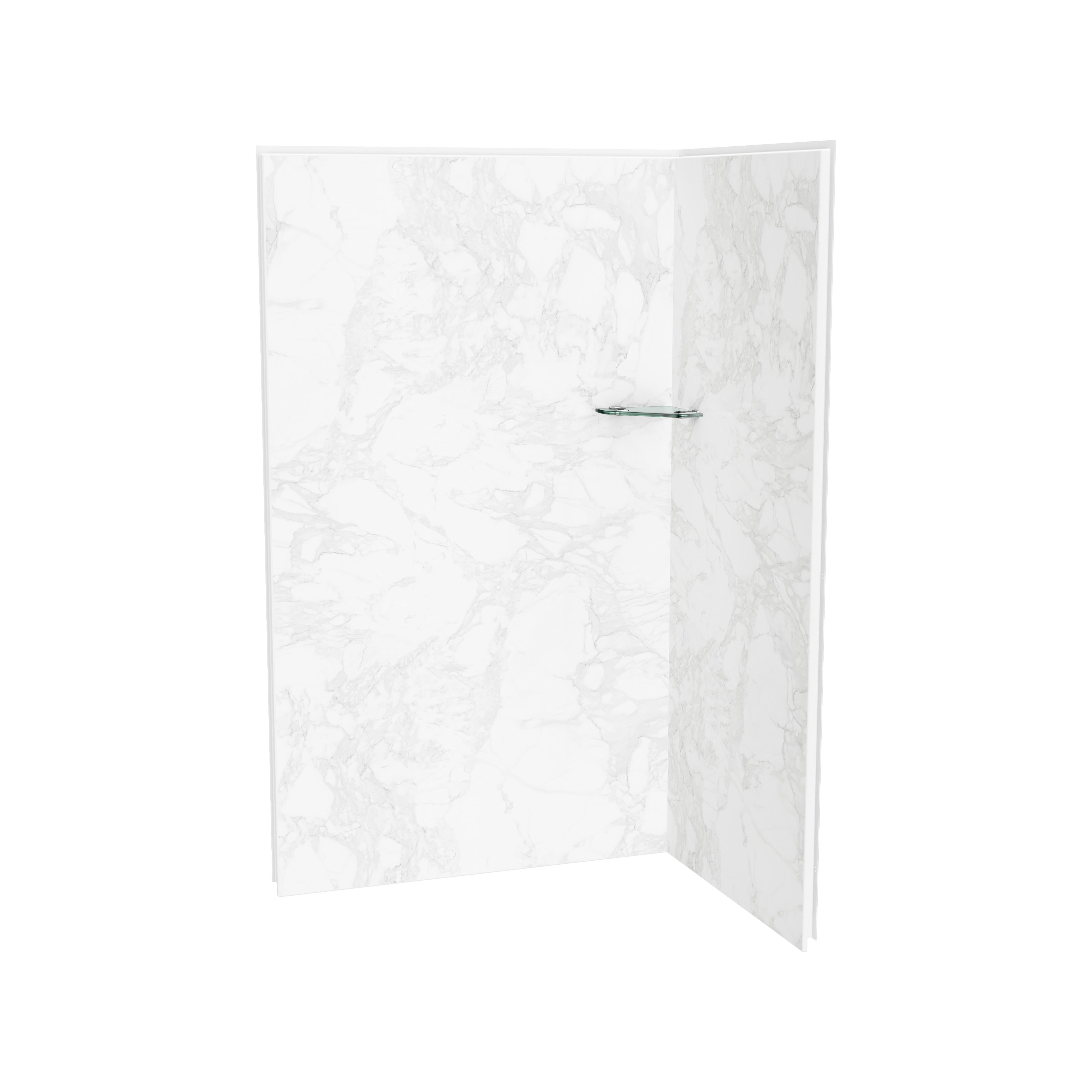 Maax Utile 4836 Composite Direct-to-Stud Two-Piece Corner Shower Wall Kit