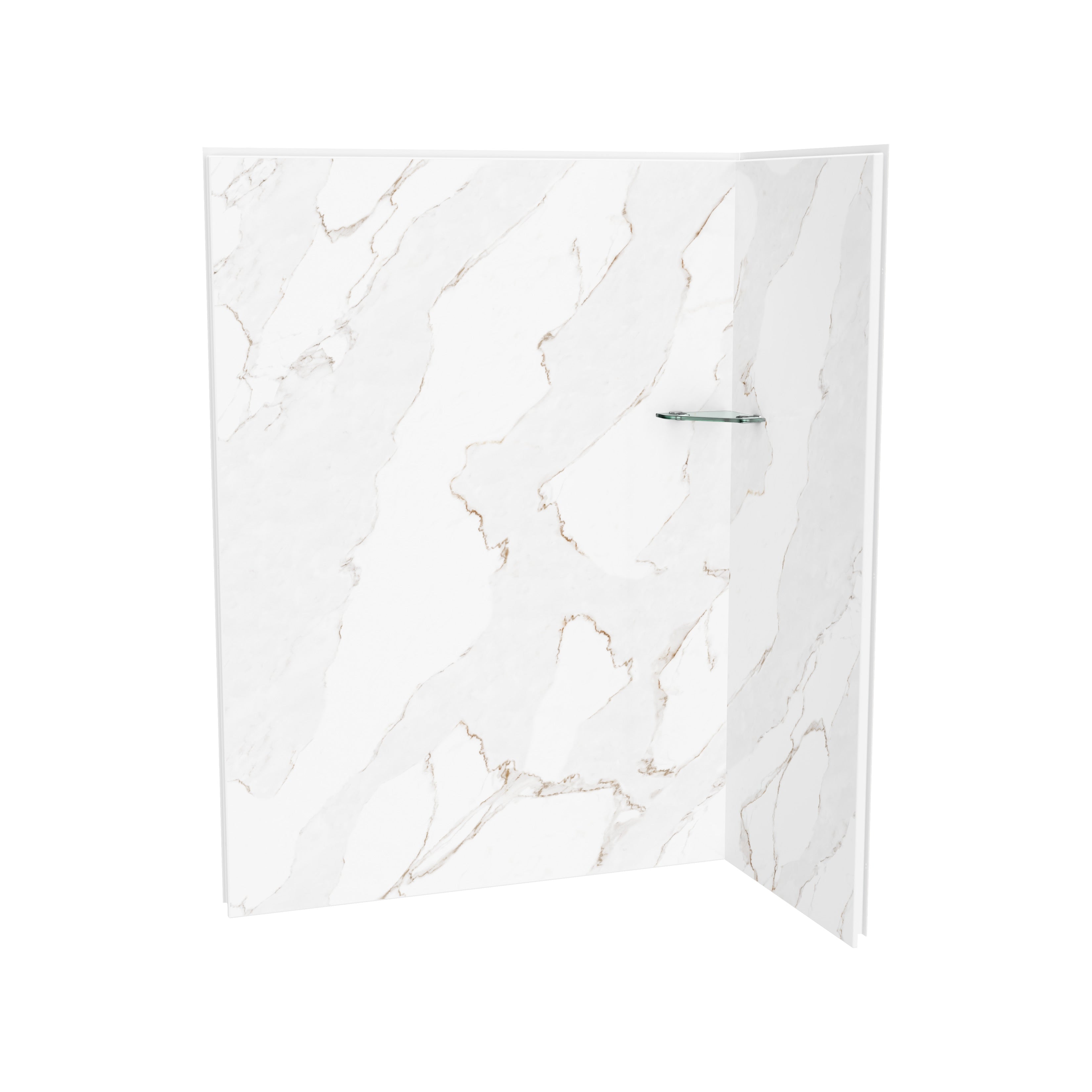 Maax Utile 6032 Composite Direct-to-Stud Two-Piece Corner Shower Wall Kit