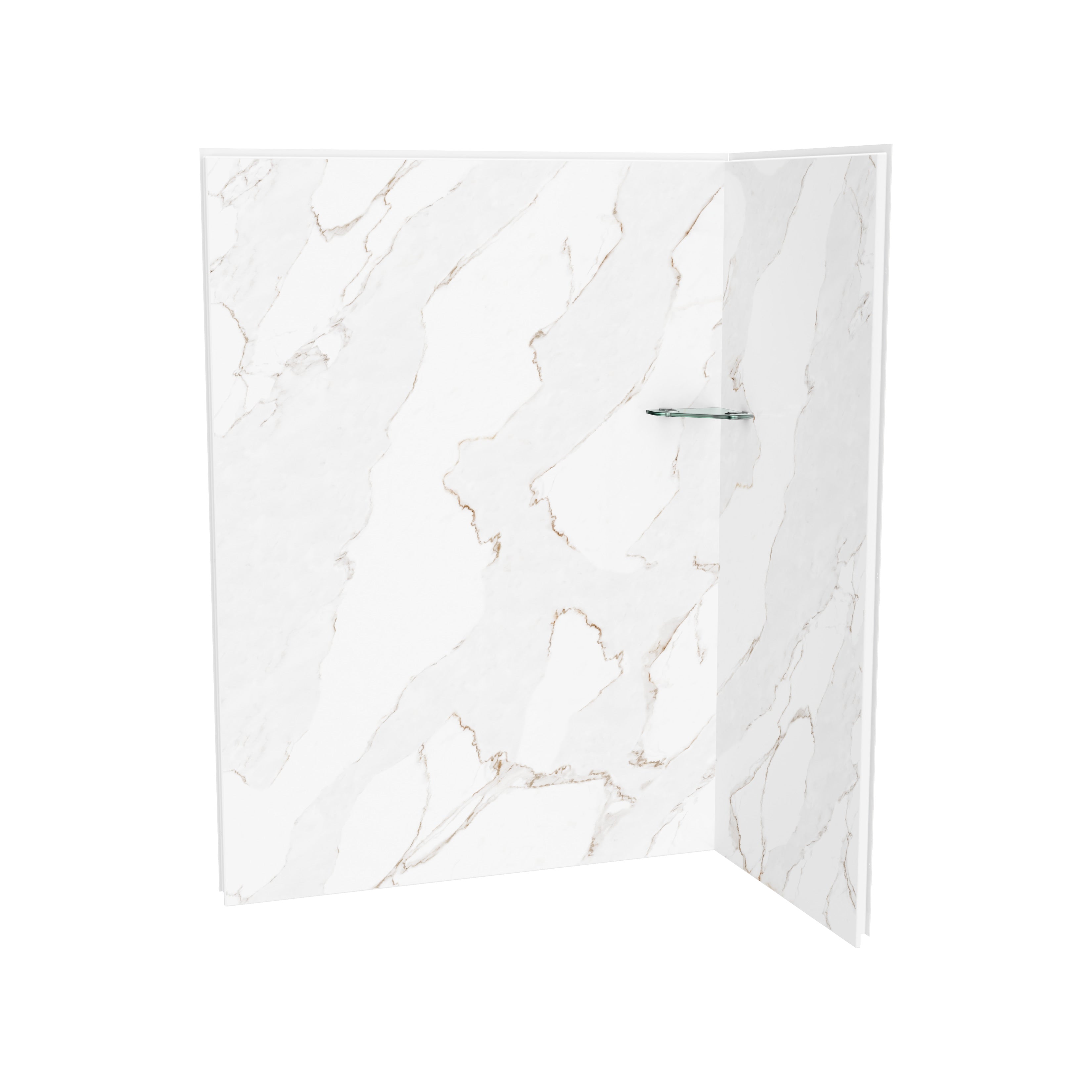 Maax Utile 6036 Composite Direct-to-Stud Two-Piece Corner Shower Wall Kit